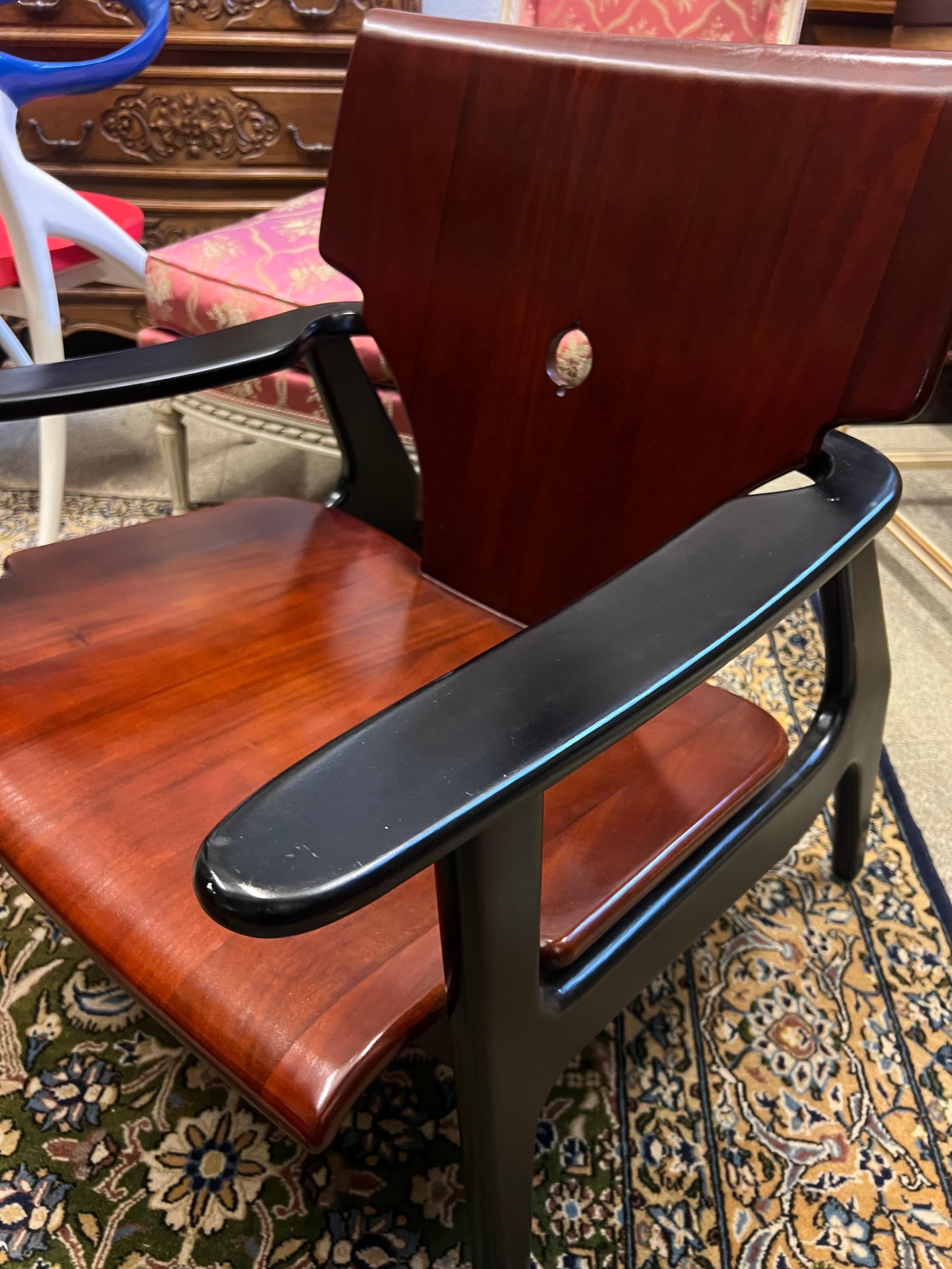 21st Century Belgian Teak Zen Set of Armchair with Stool by Olivier de Schrijver In Good Condition For Sale In Sofia, BG