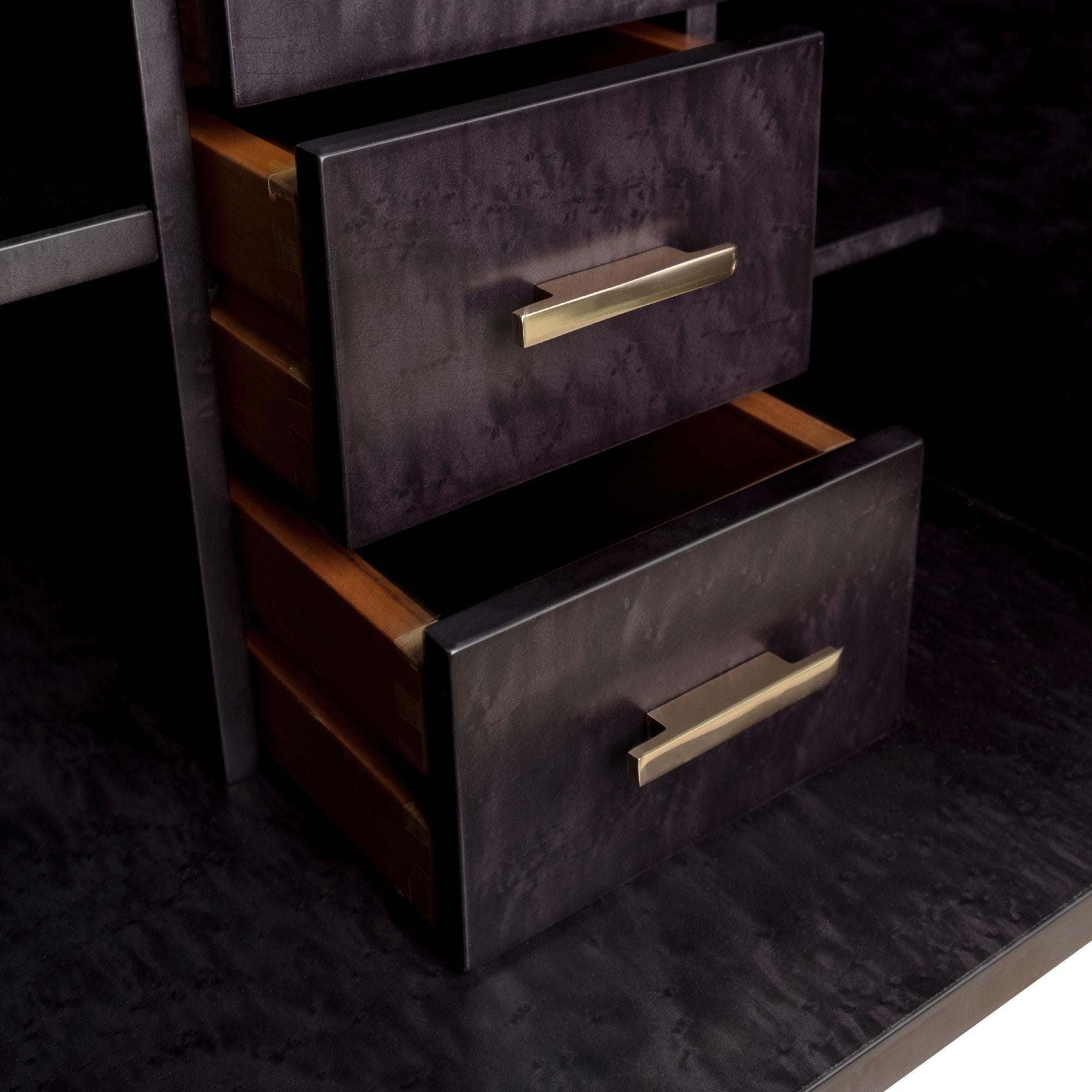 XXIe siècle et contemporain Cabinet Bellagio du 21e siècle en bois teinté en vente