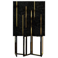 21st Century Bellagio Cabinet Stained Wood