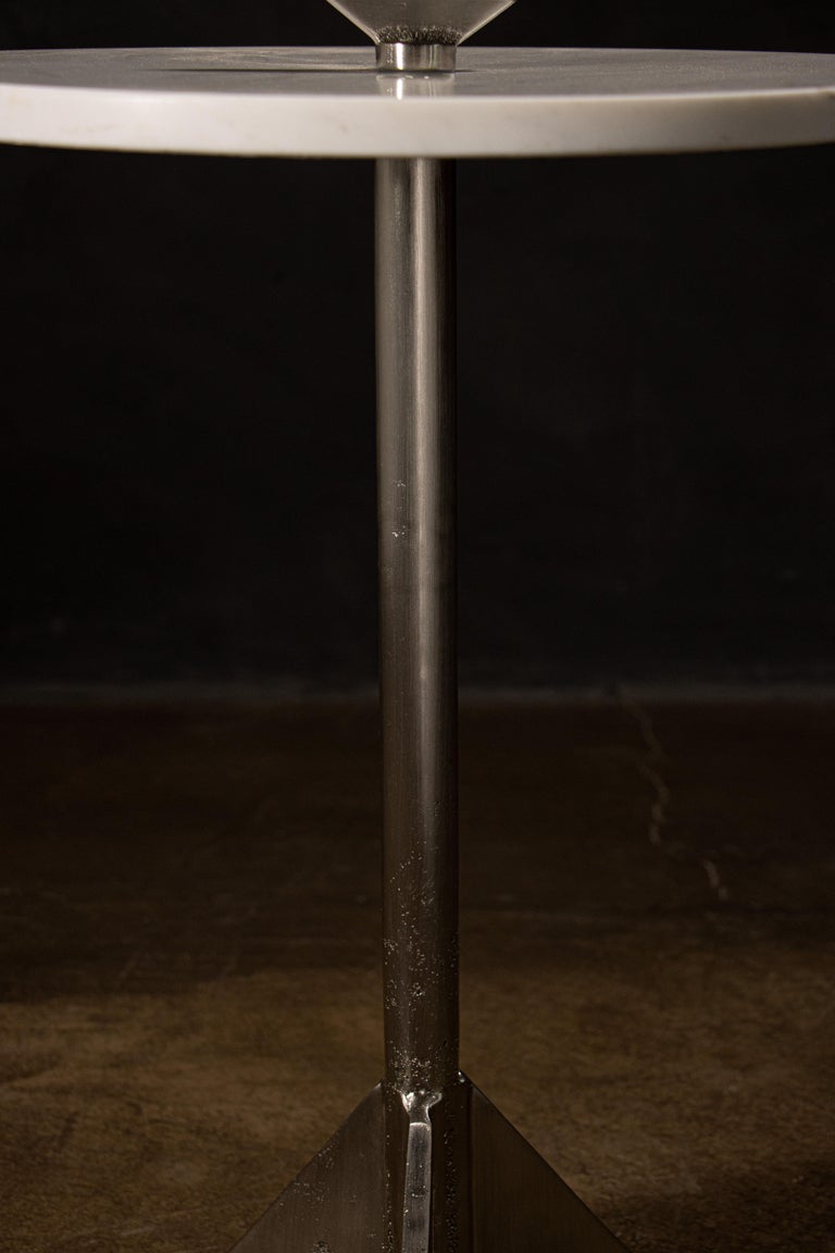 21st Century Bellance Cigarette Table in Cast Bronze and White Ibiza ...