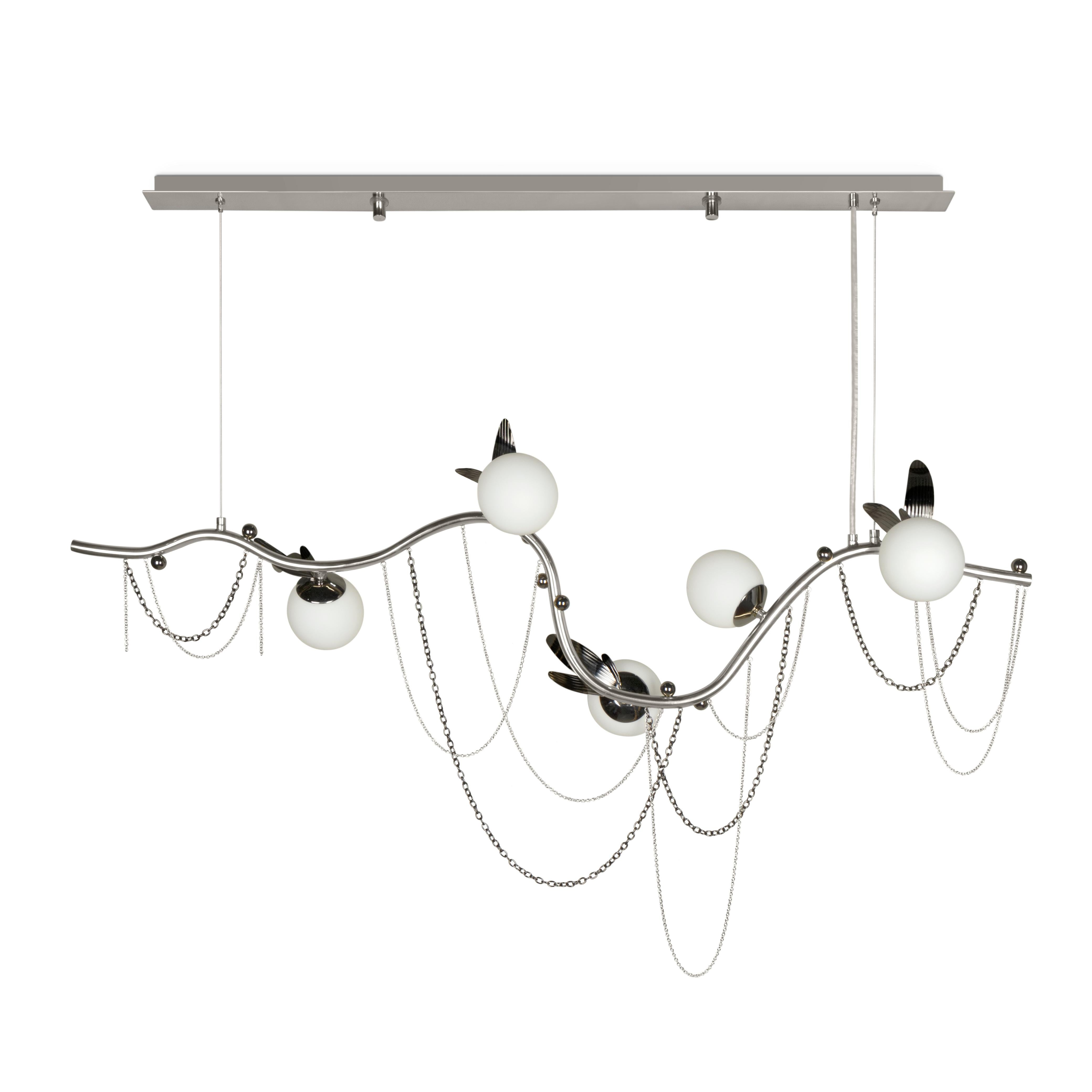 21st Berlin Suspension Lamp Brass Glass  Handmade in Portugal by Creativemary For Sale 1