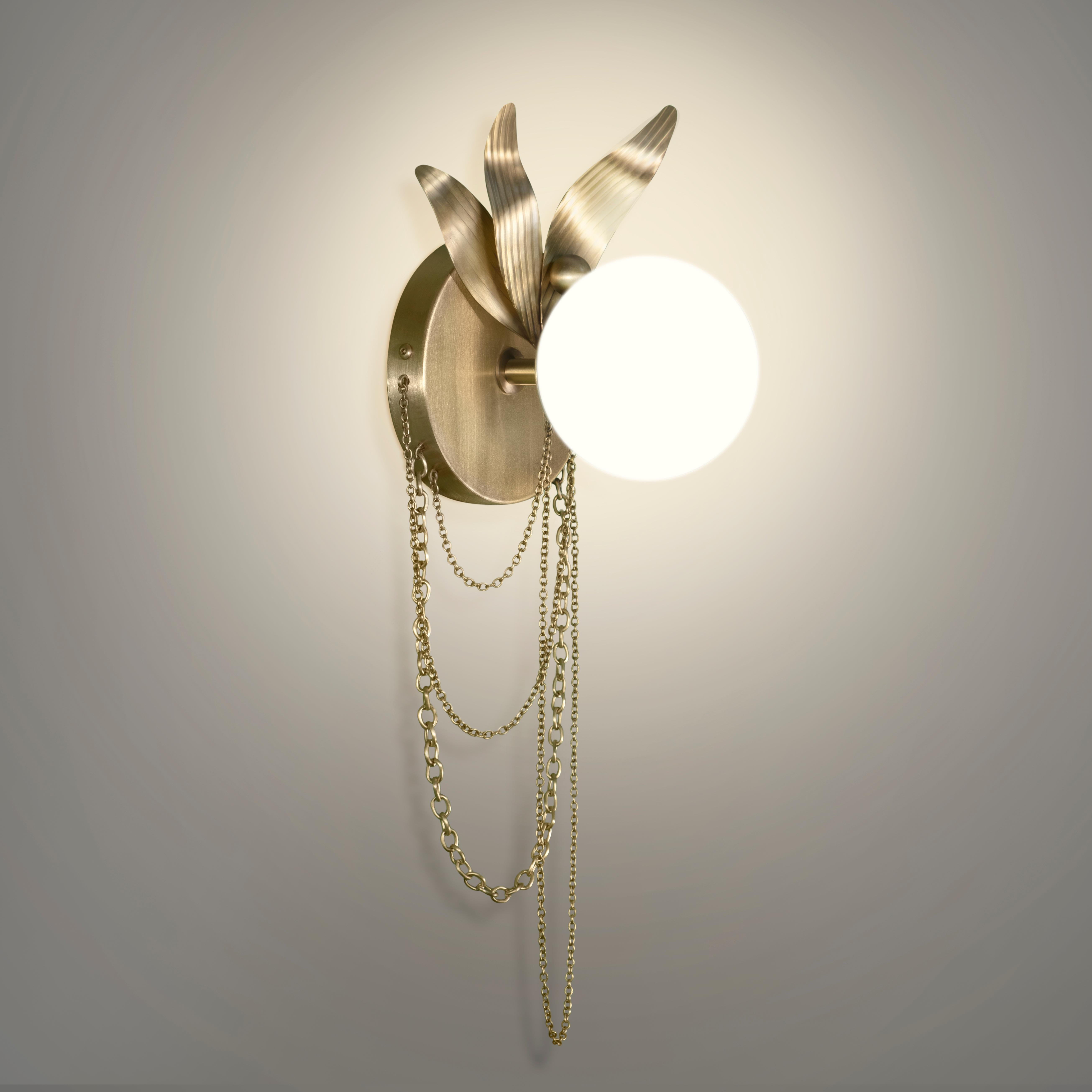21st Century Berlin Wall Lamp Brass Glass by Creativemary For Sale 2