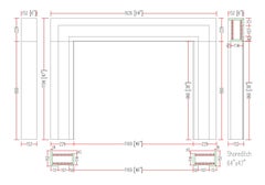 21° secolo: cornice per caminetto in marmo su misura 64 x 47
