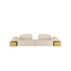 21st Century Viv Id Sofa Hammered Brass Nobilis Made in Portugal by Malabar