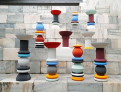 Totem in bioplastica del 21° secolo Torri Spontanee Scultura realizzata in 3D, Italia