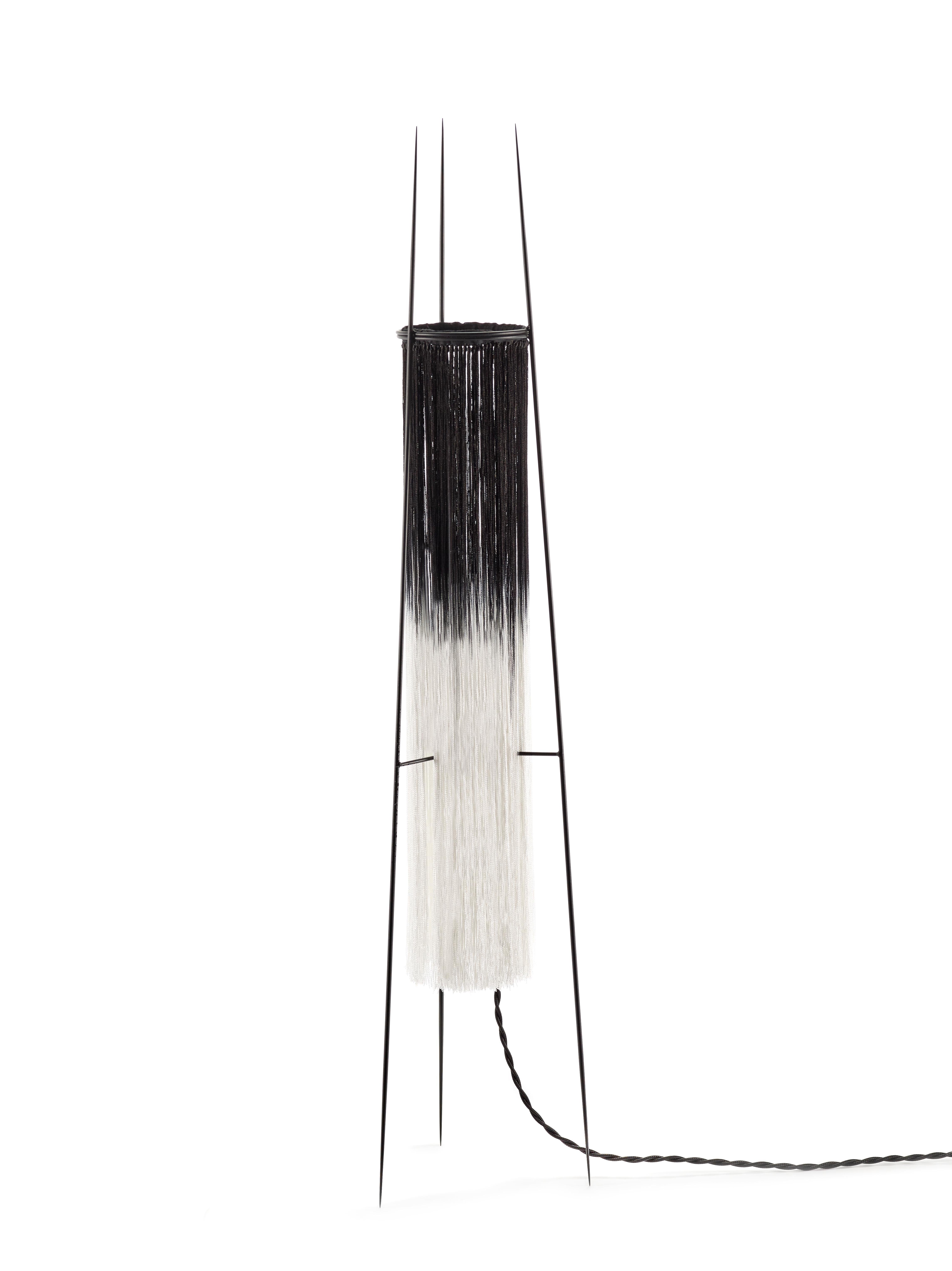 Belgian 21st Century Black and White Viscose Kiki Table Lamp by Ann Demeulemeester For Sale