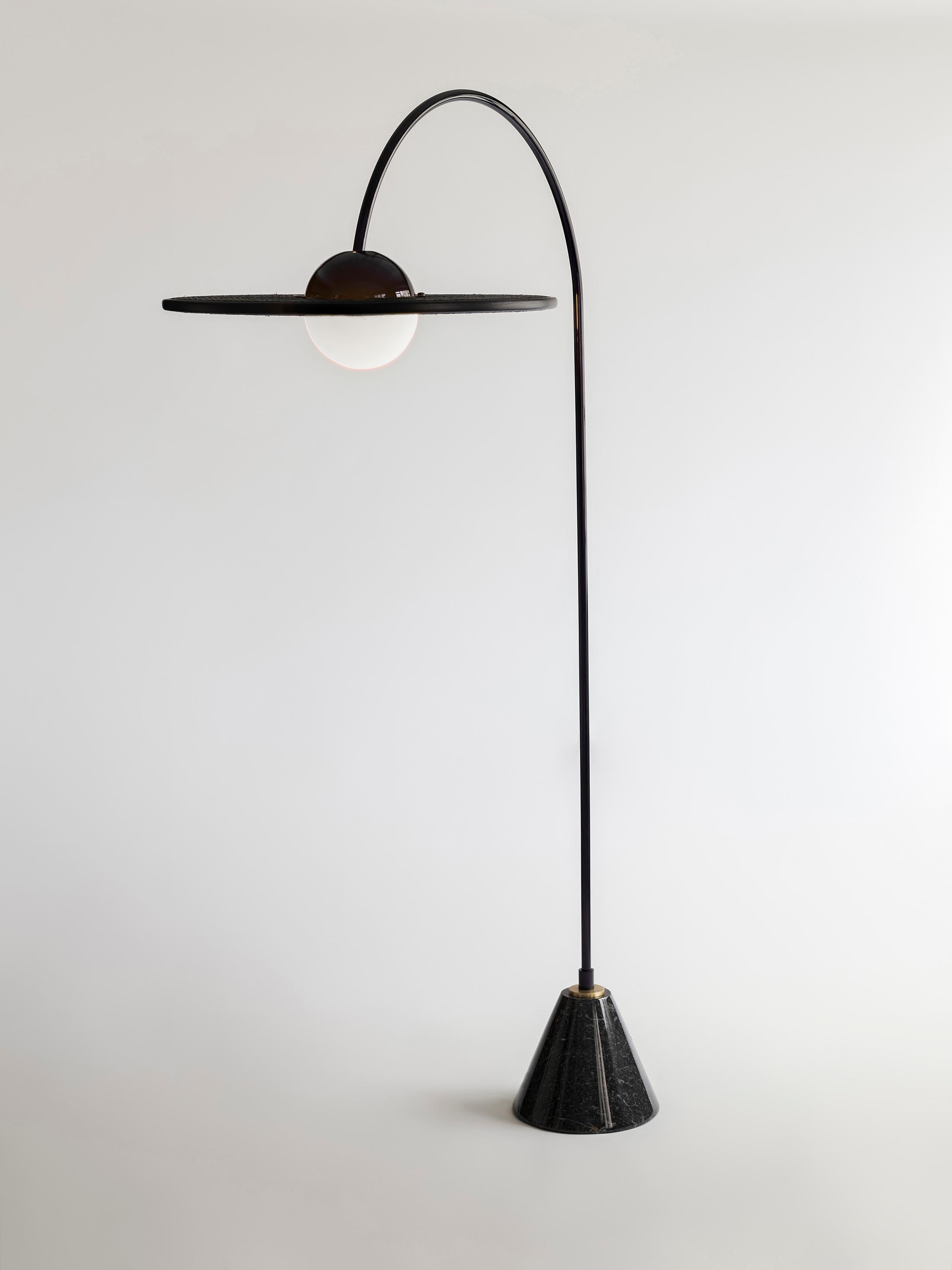 black cane floor lamp
