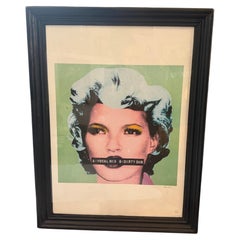 21st Century Black Framed 65/150 Kate Moss Dirty Funker Lithography by Banksy