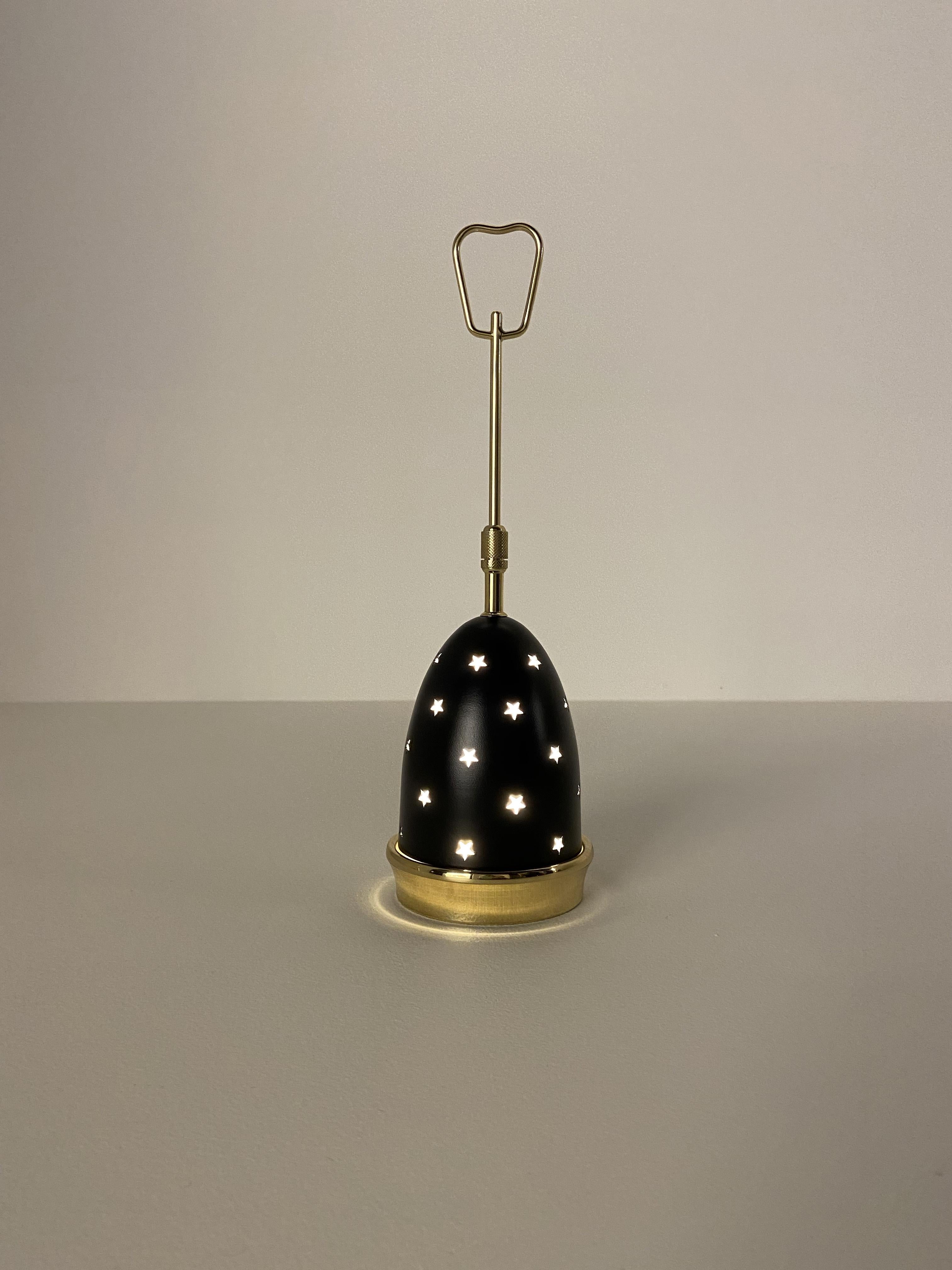 Mid-Century Modern 21st Century Black Stellina Table Lamp Angelo Lelii 2019 Style of 1950s Italy