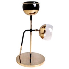 21st Black Widow II Table Lamp Brass Glass Made in Portugal by Creativemary