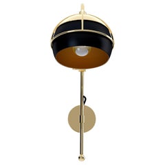 21st Black Widow II Wall Lamp Brass Glass Made in Portugal by Creativemary