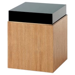21st Century Block Side Table, in Limed Oak, Handcrafted in Portugal by Duistt