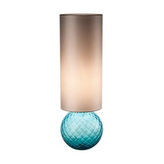 Lampe de bureau en verre souffl Balloton du 21e sicle en aigue-marine de Venini