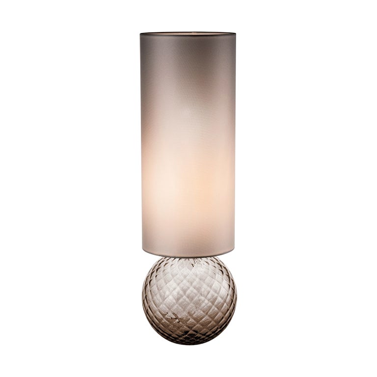 Lampe de bureau en verre souffl Balloton du 21e sicle en gris de Venini
