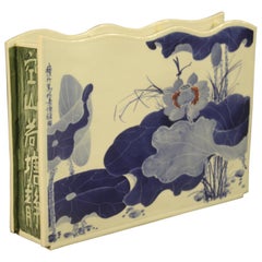Blau-weiß bemalte chinesische Keramikvase des 21. Jahrhunderts, 2000