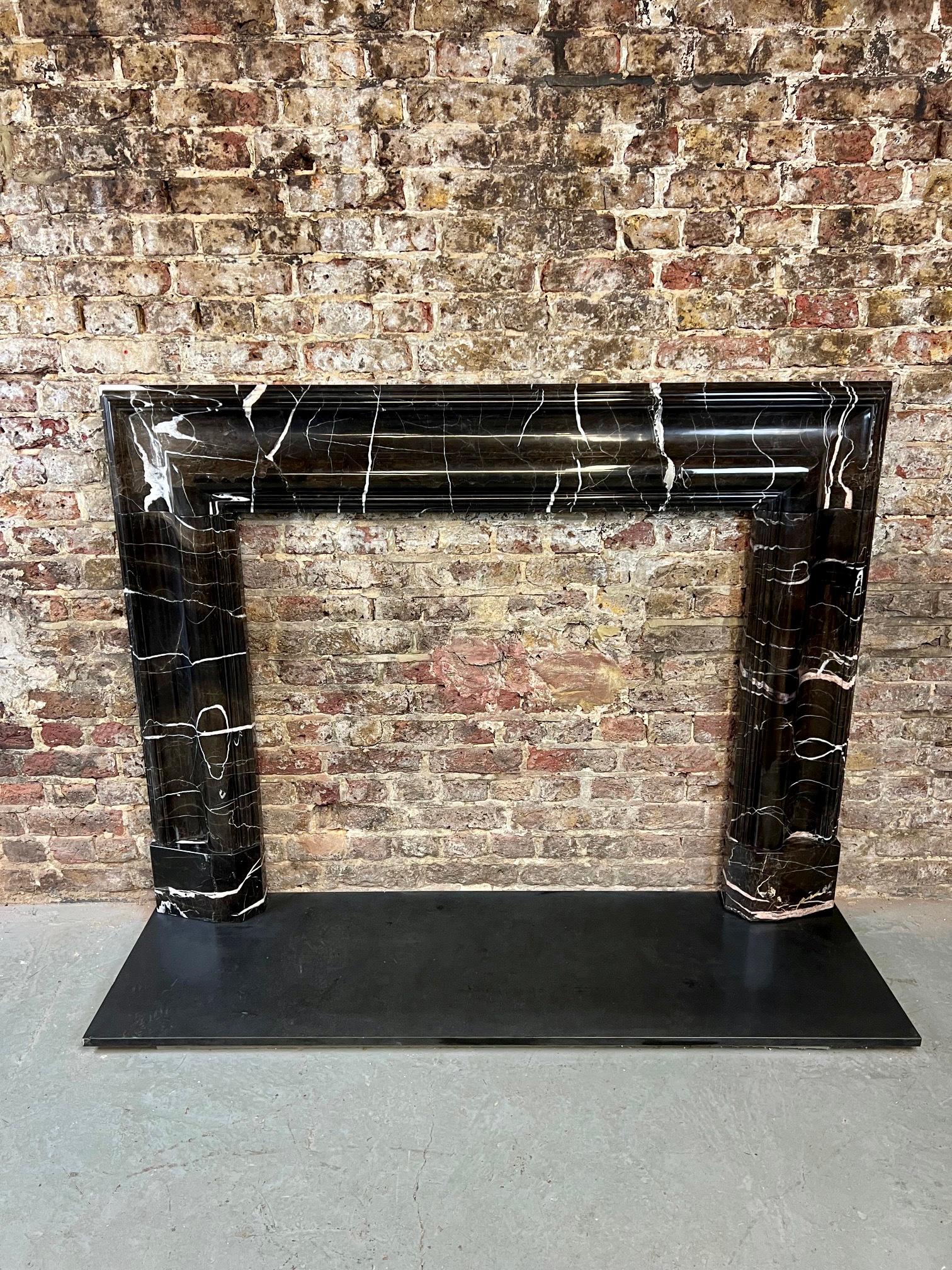 English 21st Century Bolection Marble Fireplace Surround