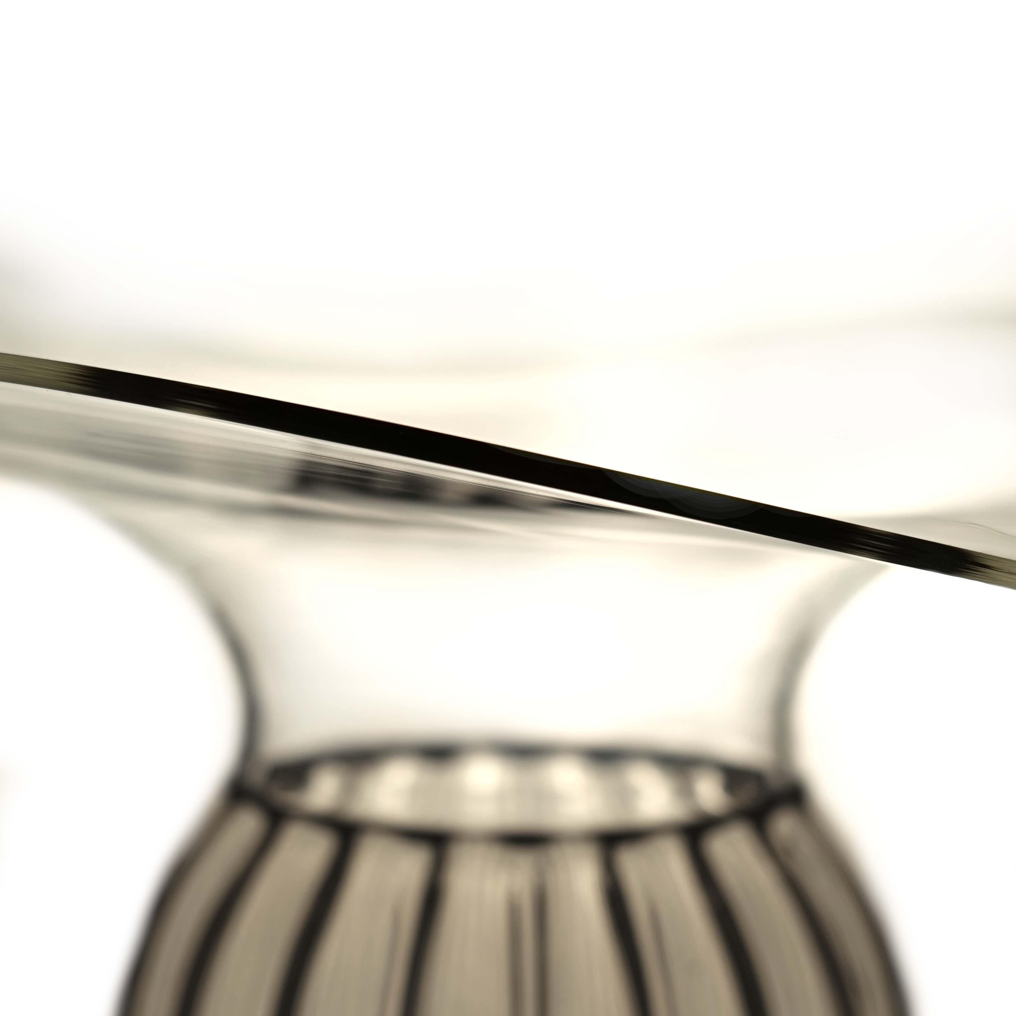 Minimalist 21st Century Borosilcate Glass Vase TOSCA BIG, Handcrafted, Kanz Architetti For Sale