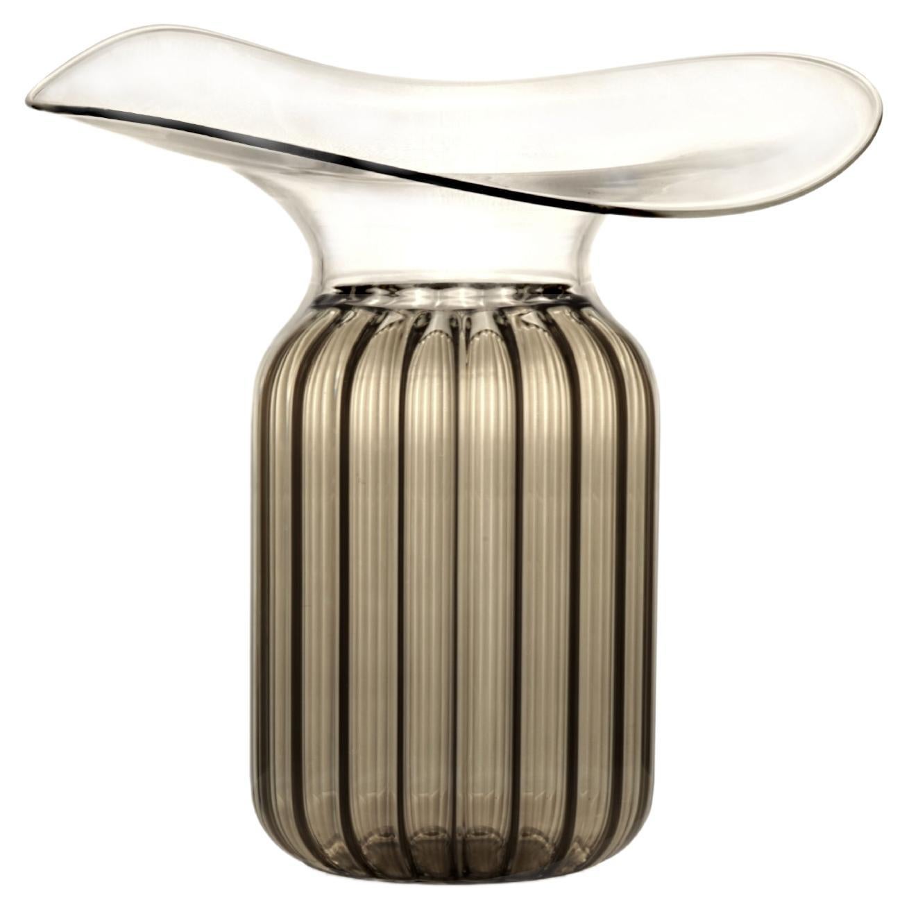 21st Century Borosilcate Glass Vase TOSCA SMALL, Handcrafted, Kanz Architetti