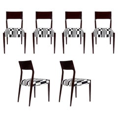 Bossa Chair, Set of 6 Chairs in Mahogany Wood, Handcrafted in Portugal by Duistt