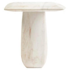 Bossa Side Table, Estremoz Marble, Handcrafted in Portugal by Duistt