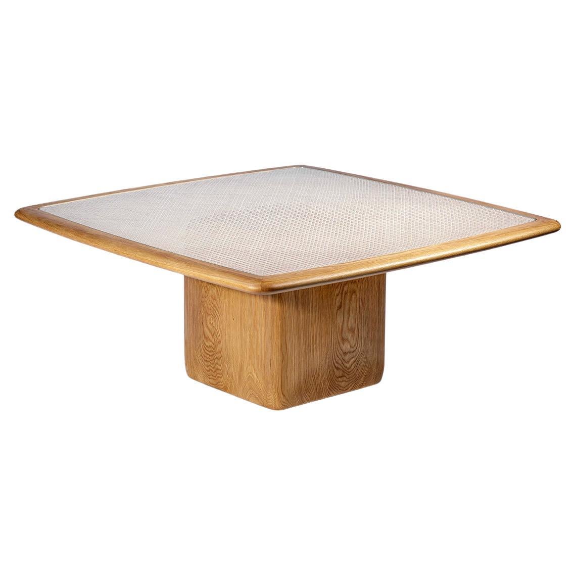 21st Century Bossa Square Coffee Table, Natural Oak, by Duistt