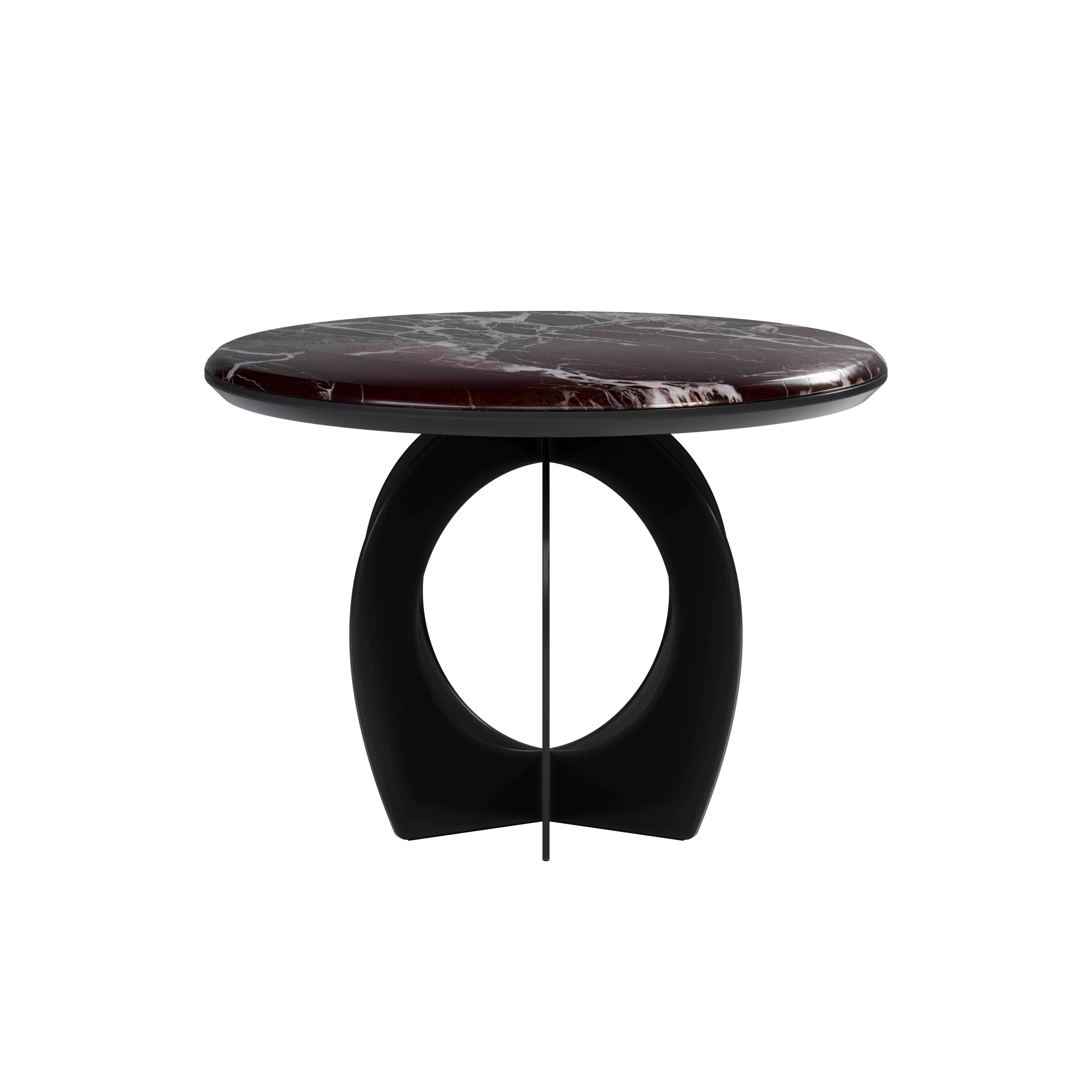 21st Century Boulder Side Table Marble Brass For Sale 1