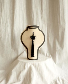 Dal tressé du 21e siècle, en céramique blanche, fabriqué à la main en France