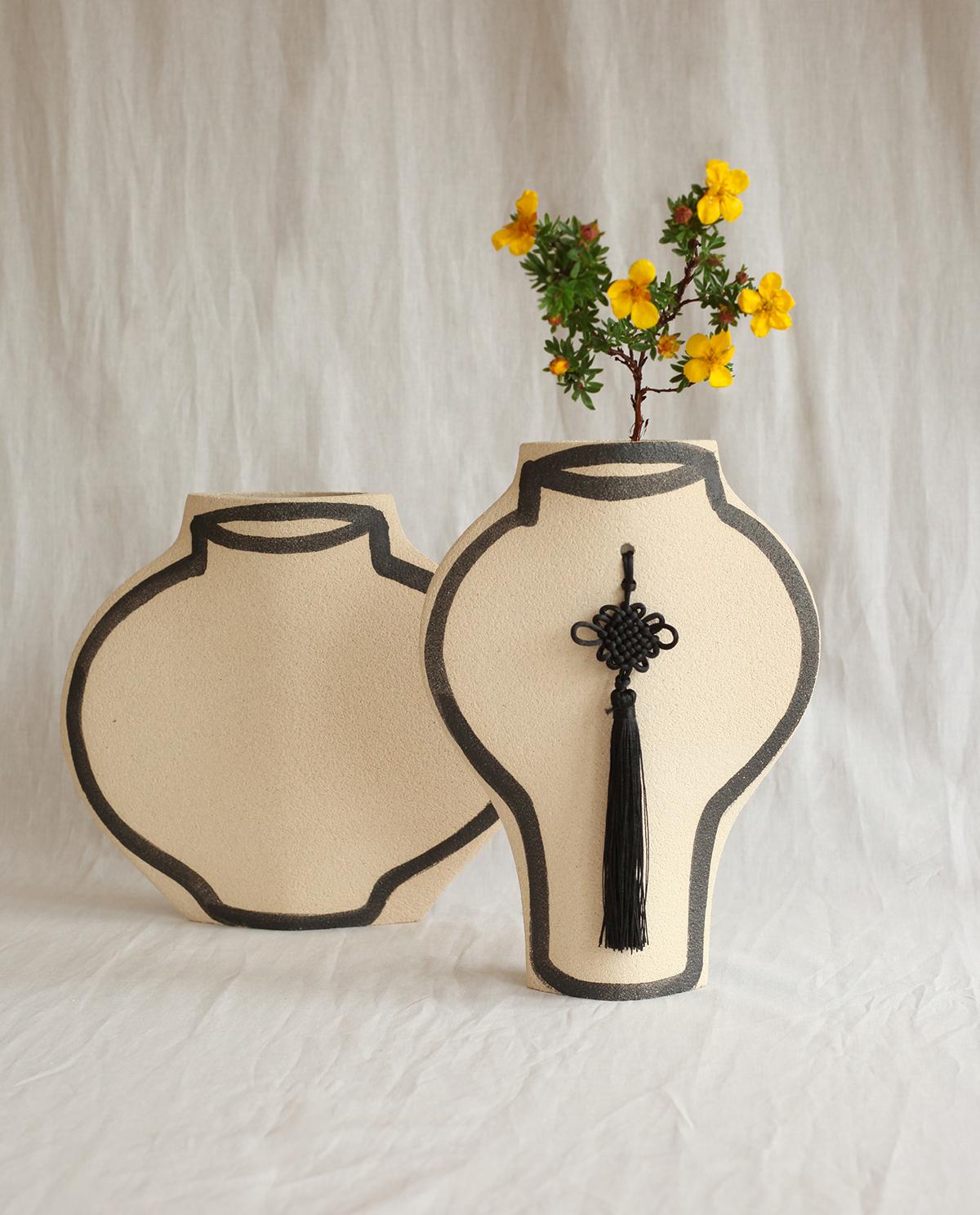 21st Century ‘Braided Dal’, in White Ceramic, Hand-Crafted in France In New Condition For Sale In Marchaux-Chaudefontaine, FR