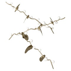 Lampada a sospensione Almond in ottone del XXI secolo di Creativemary