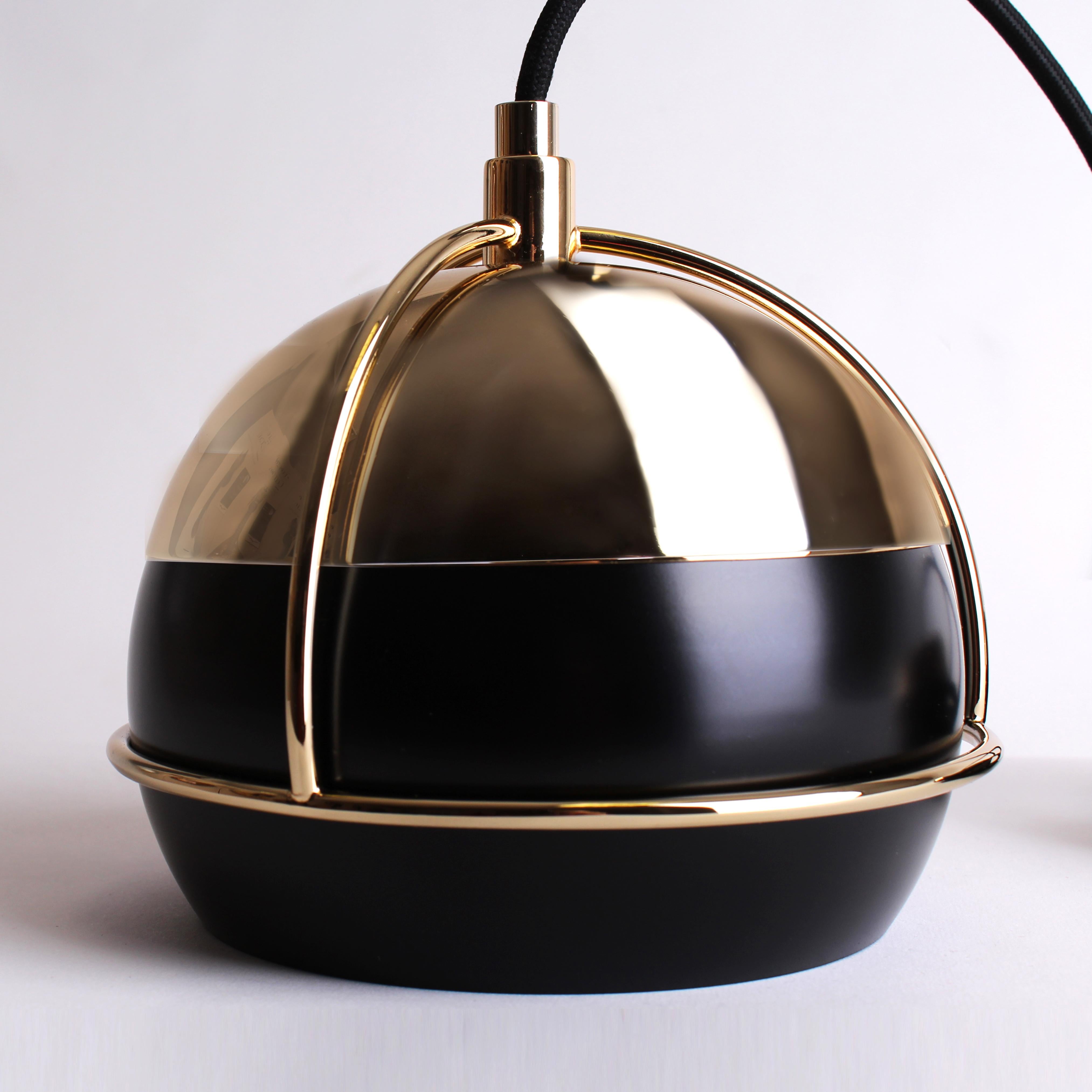21st Century Brass Black Widow Pendant Lamp For Sale 6