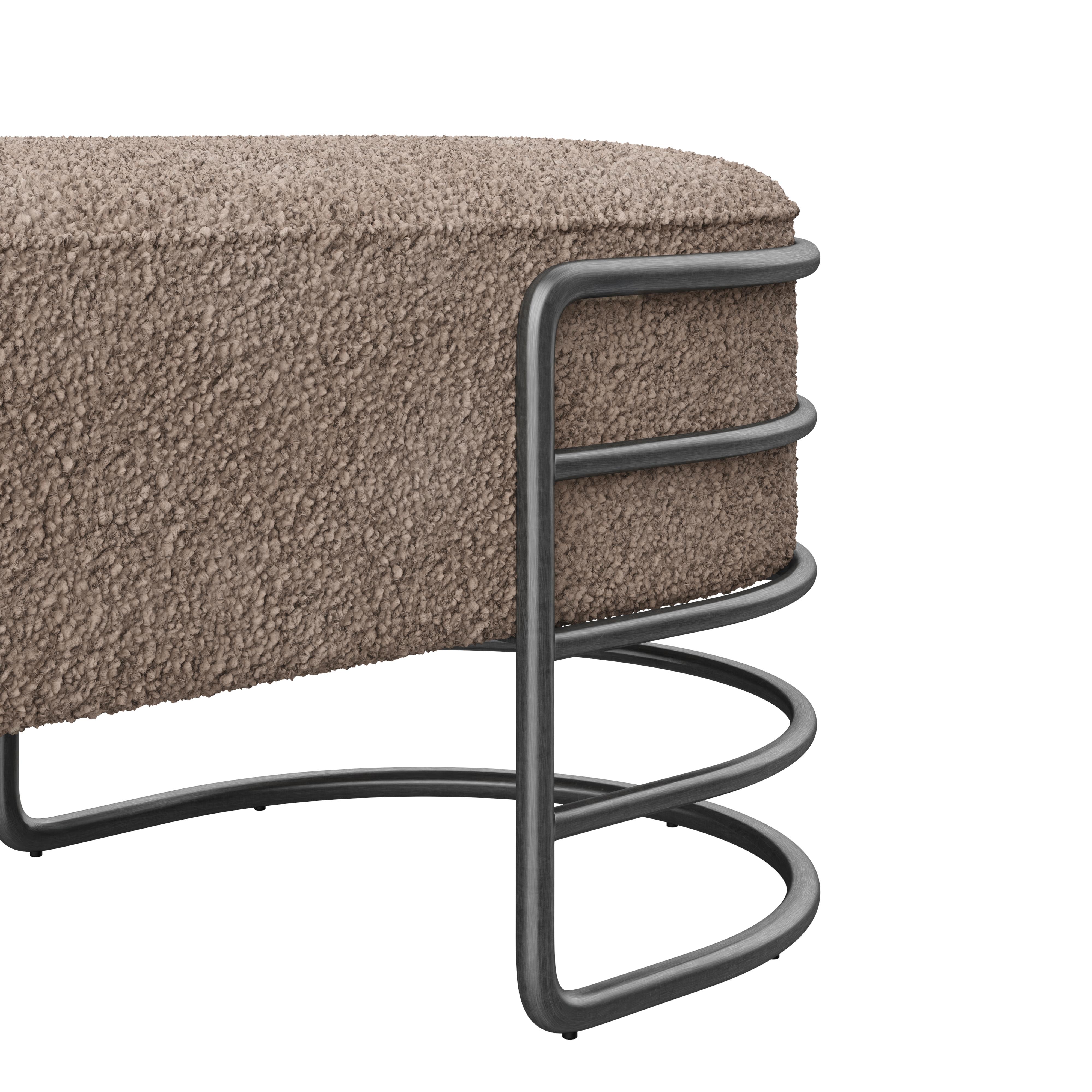 XXIe siècle et contemporain Banc Eero du 21ème siècle en laiton et velours côtelé en vente