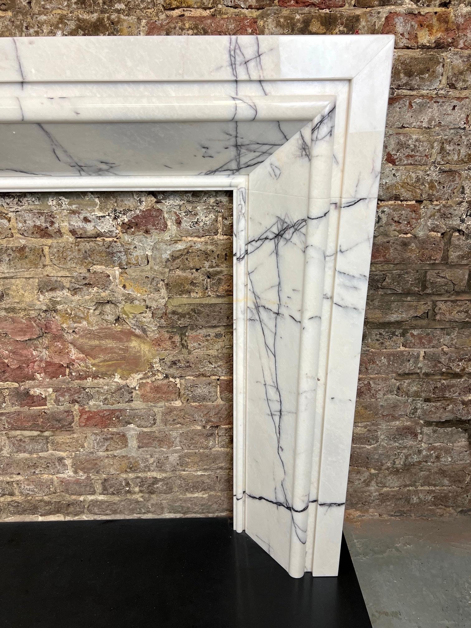 21st Century Breccia Marble Fireplace Surround 3
