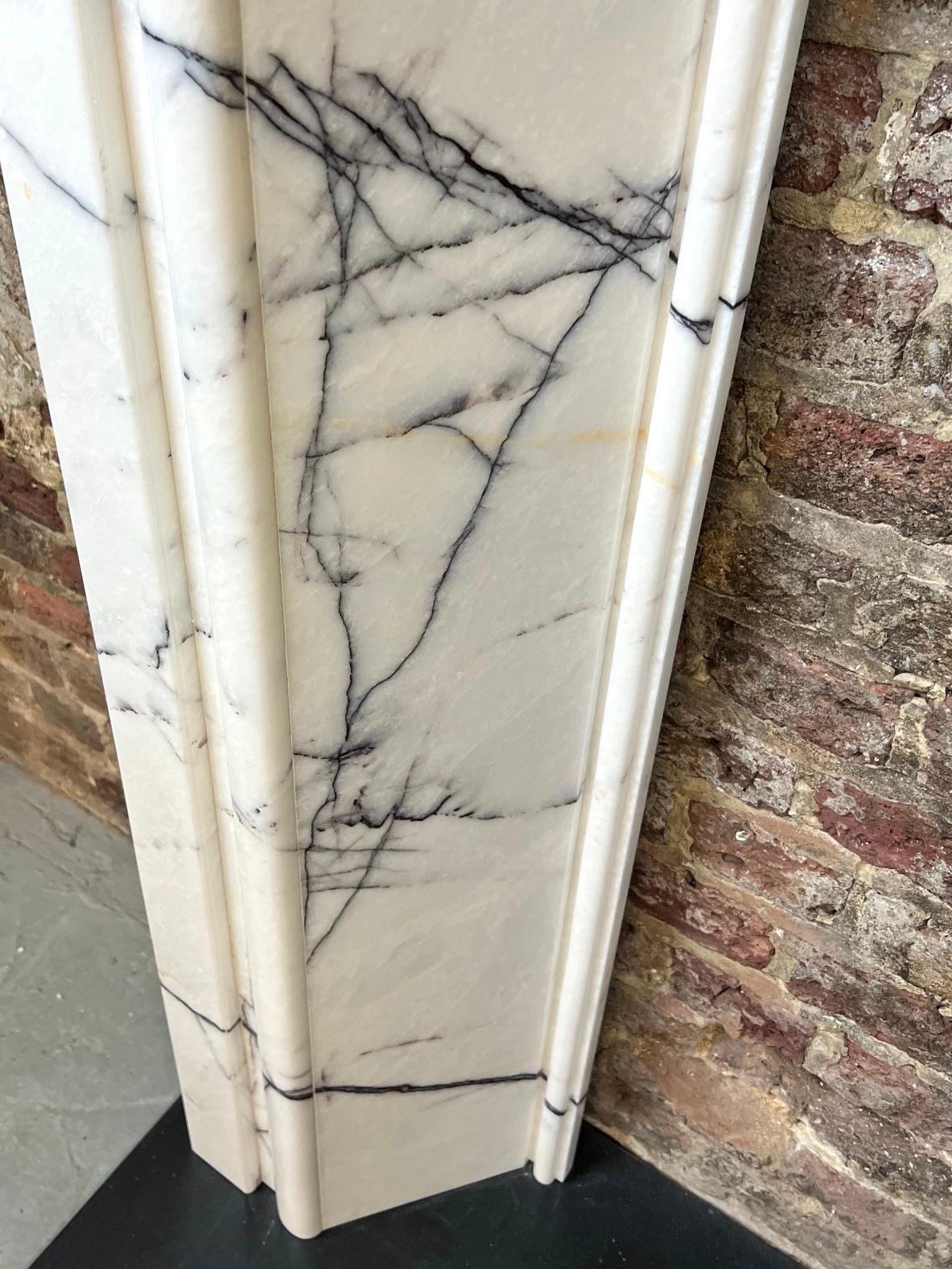 21st Century Breccia Marble Fireplace Surround 3