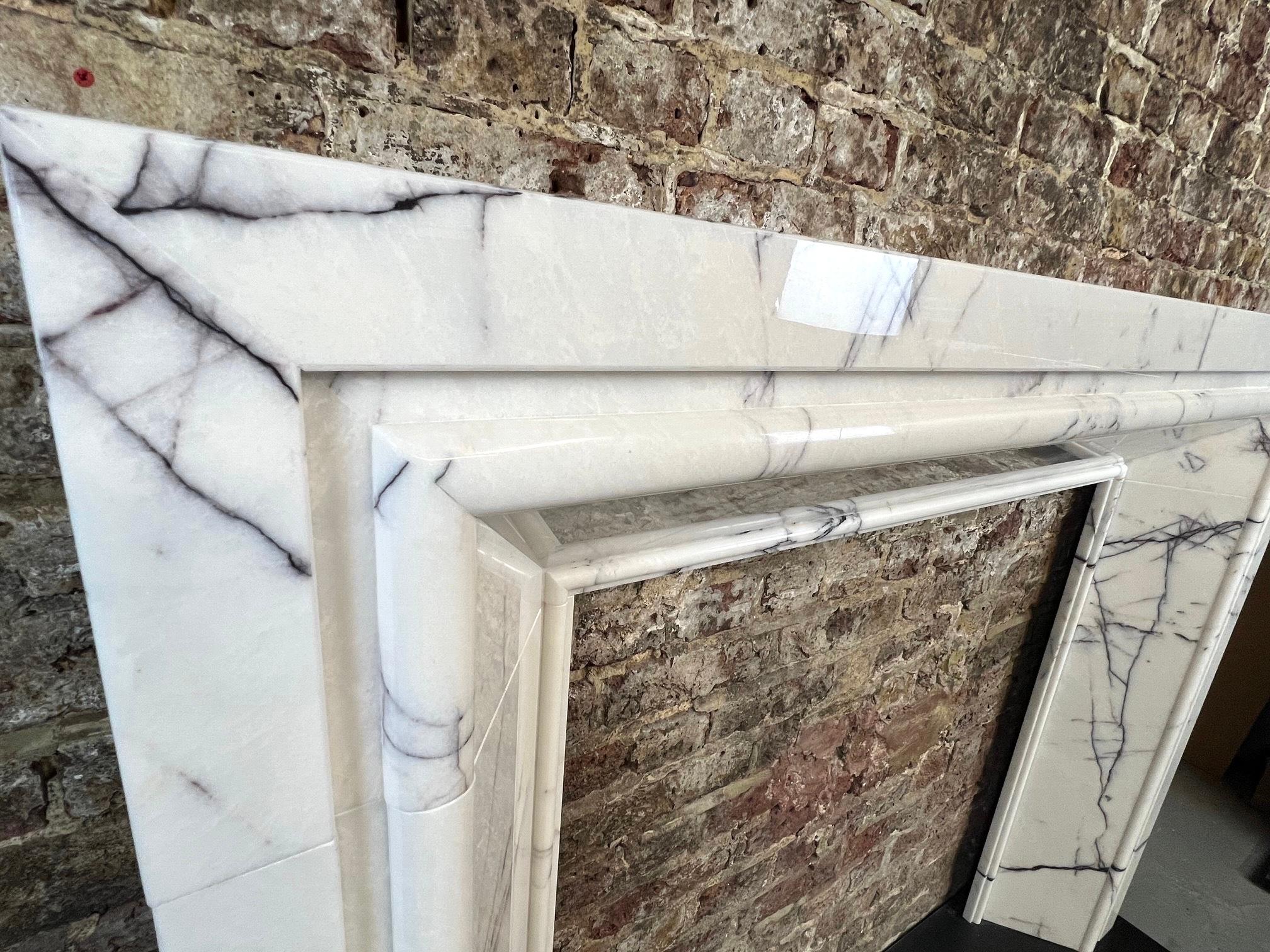 21st Century Breccia Marble Fireplace Surround 4