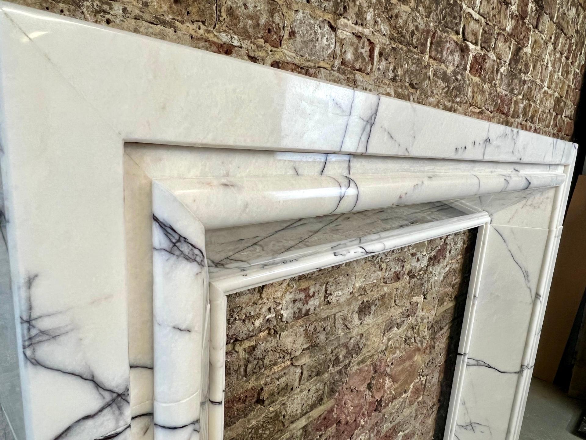 21st Century Breccia Marble Fireplace Surround 4