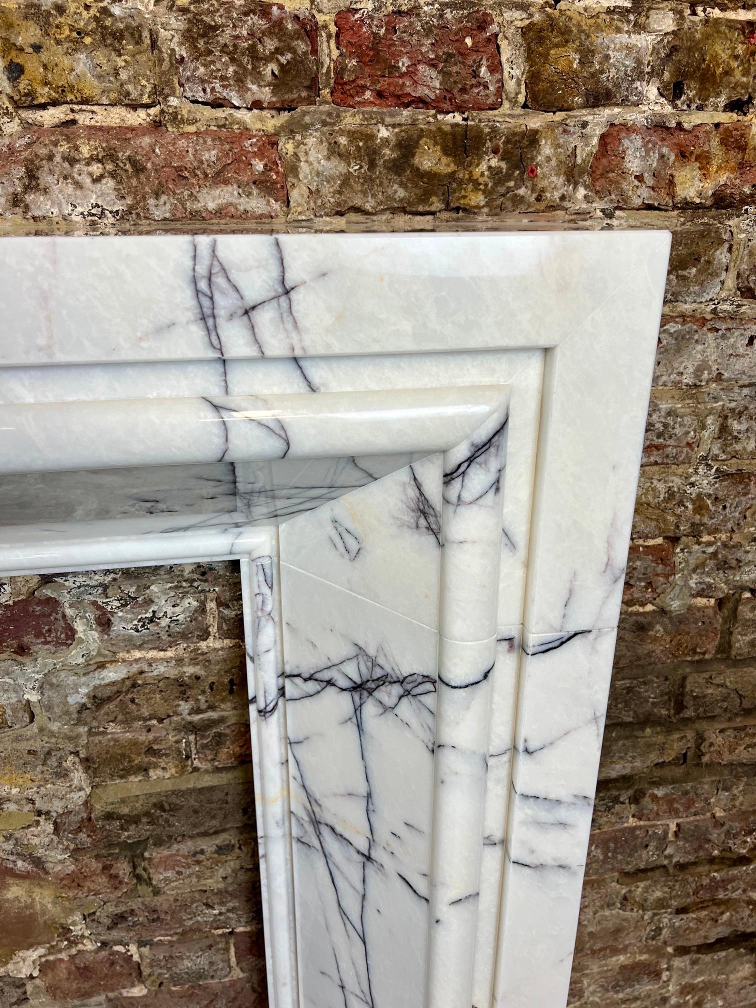 21st Century Breccia Marble Fireplace Surround 5