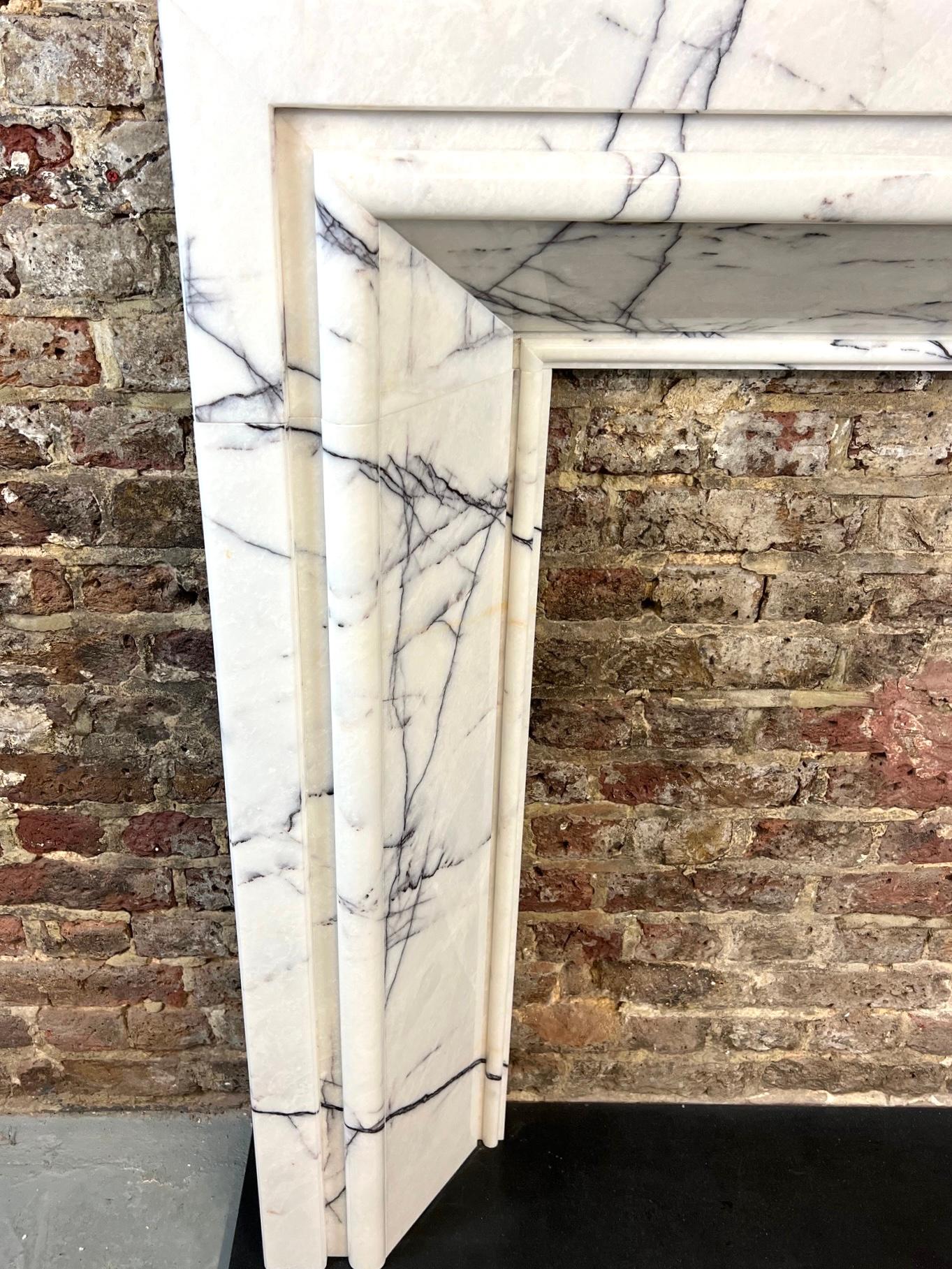 21st Century Breccia Marble Fireplace Surround 5