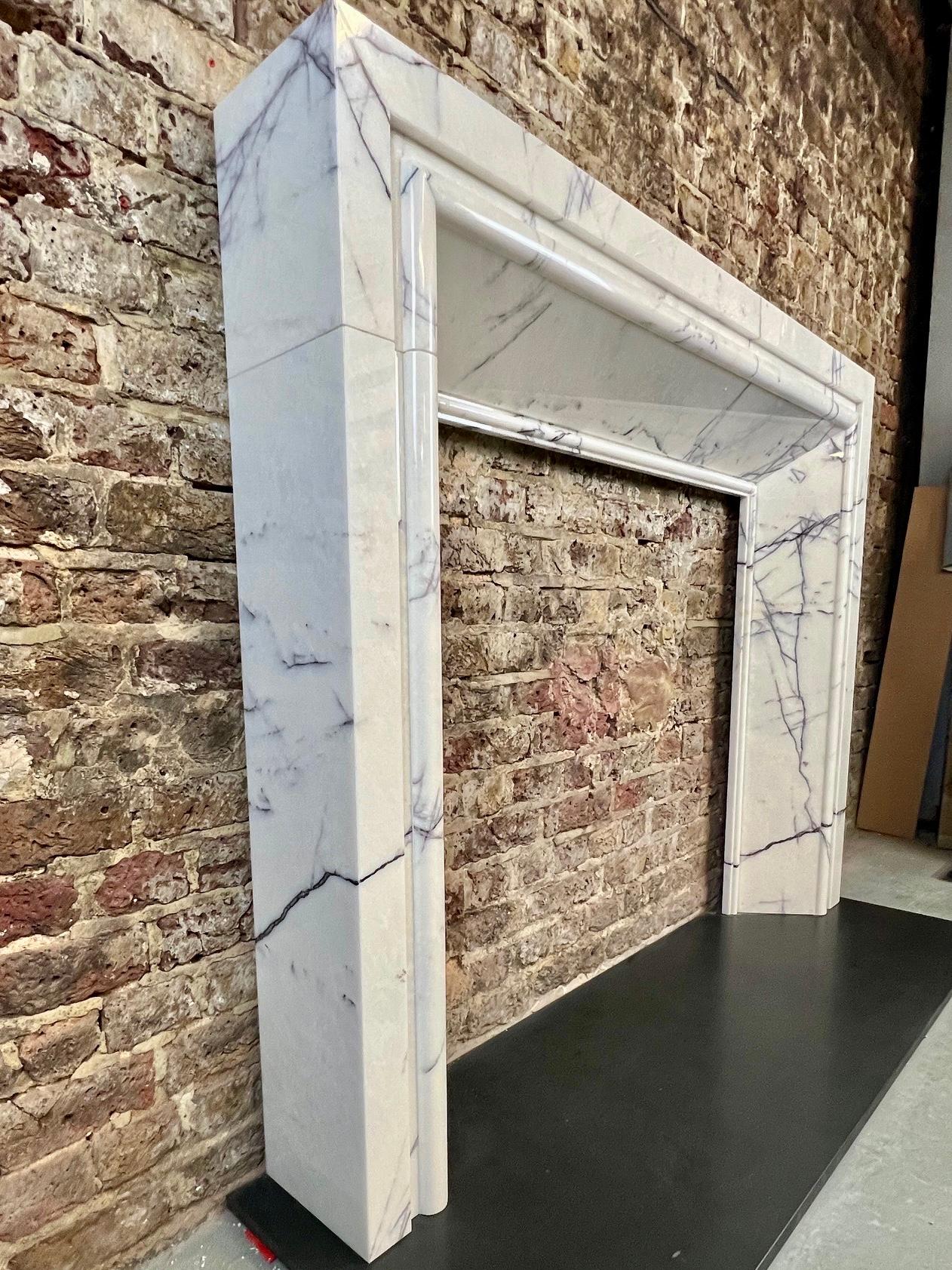 21st Century Breccia Marble Fireplace Surround 6