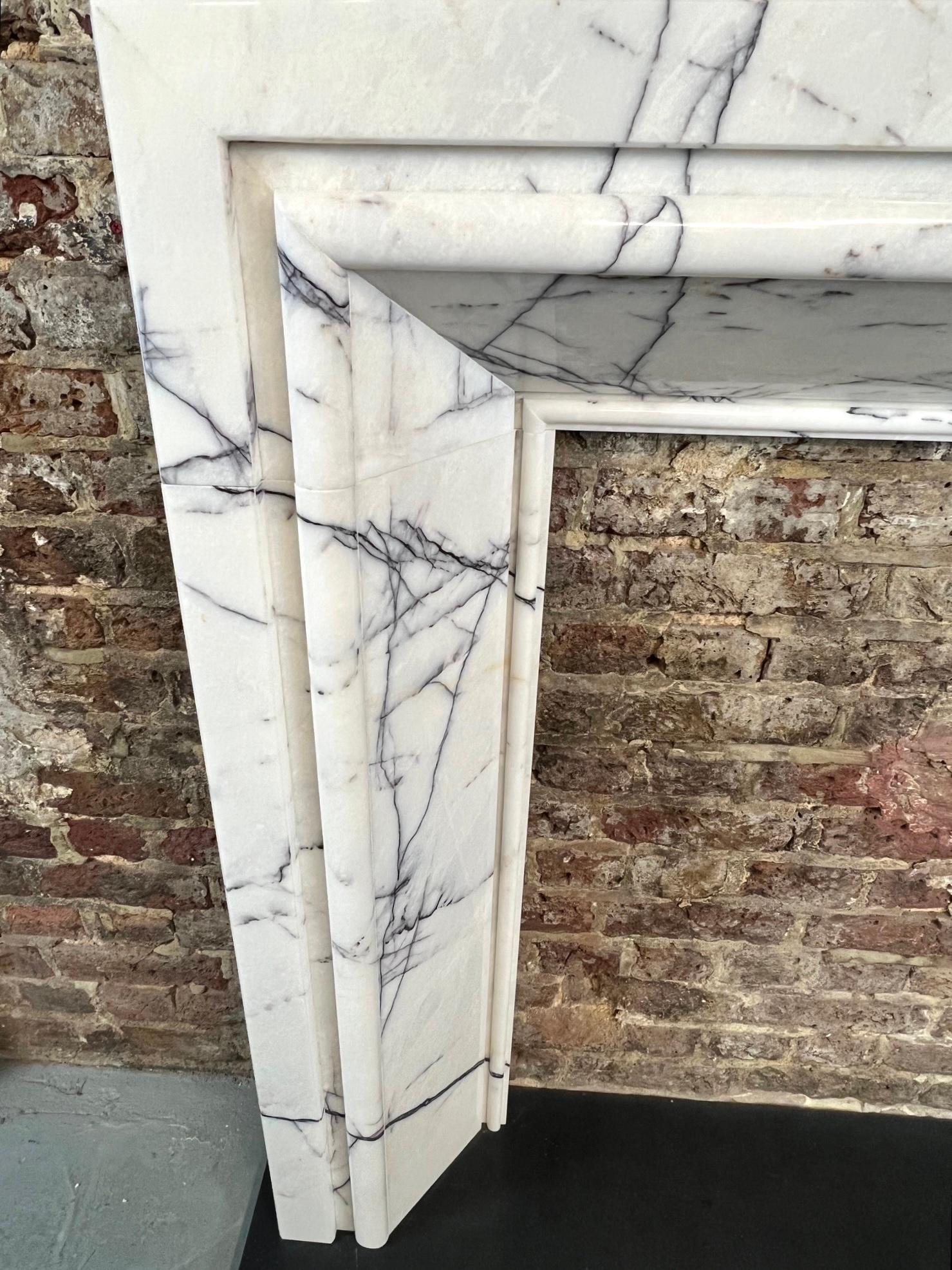 21st Century Breccia Marble Fireplace Surround 6