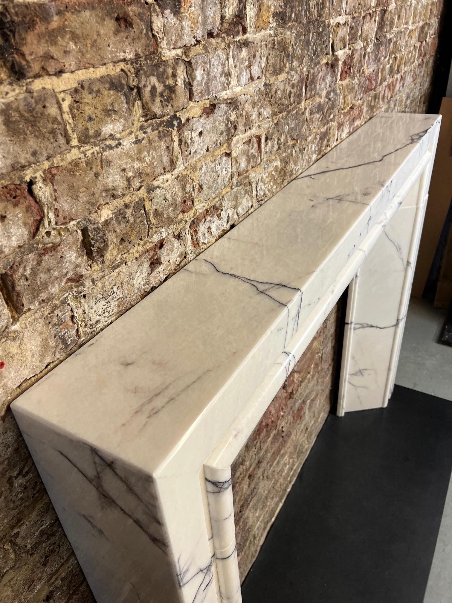 21st Century Breccia Marble Fireplace Surround 7