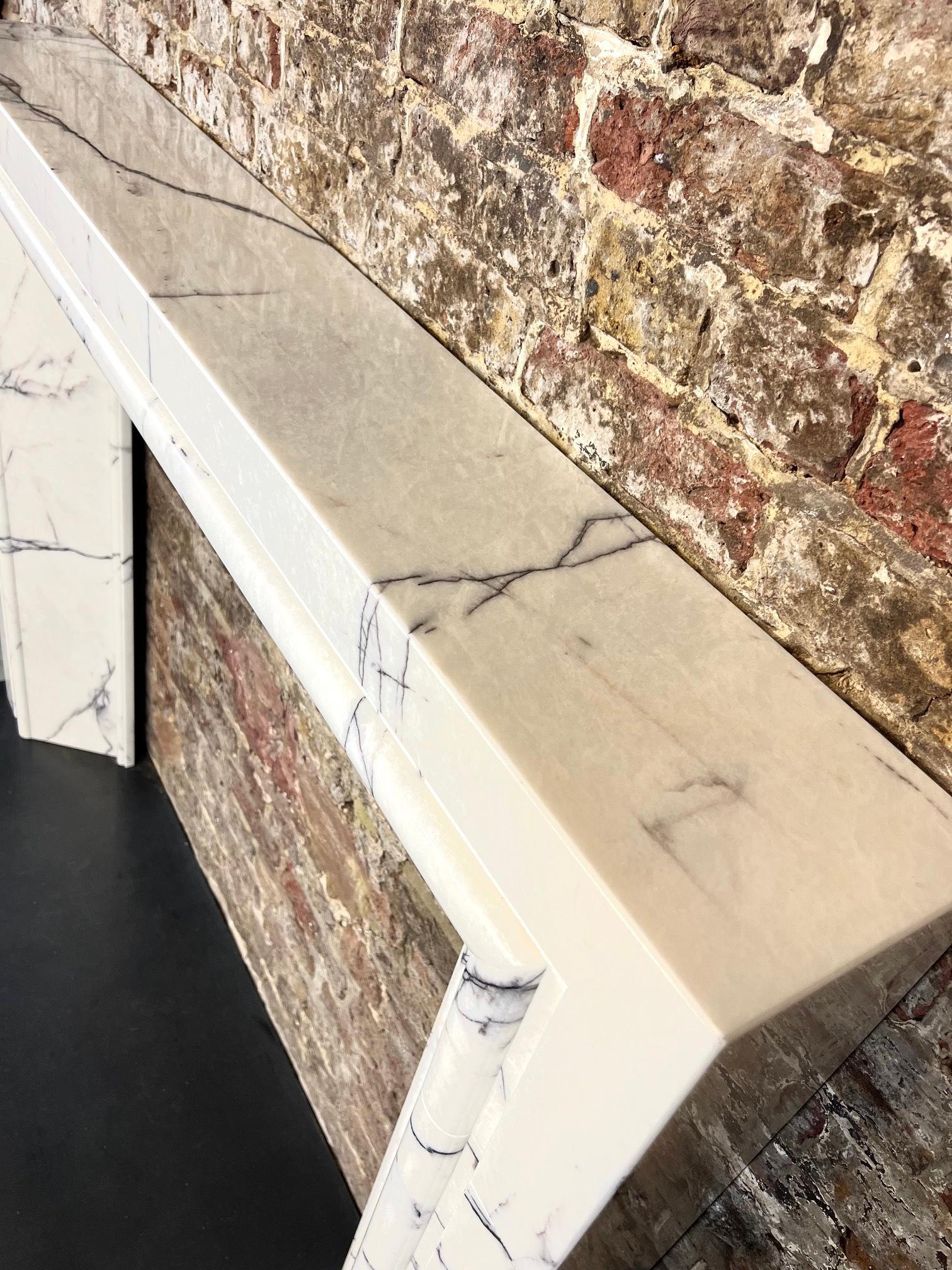 21st Century Breccia Marble Fireplace Surround 8