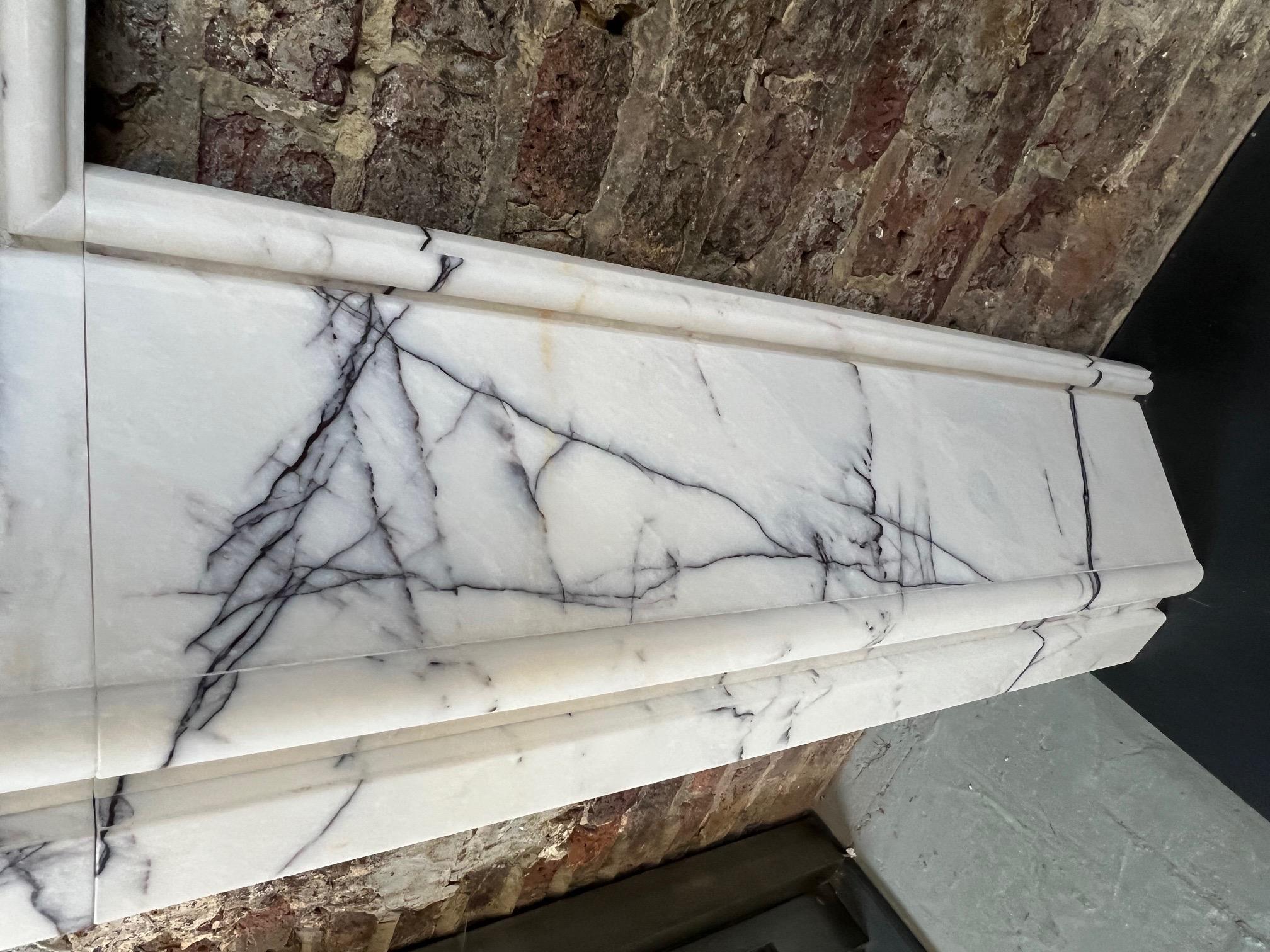 21st Century Breccia Marble Fireplace Surround 9