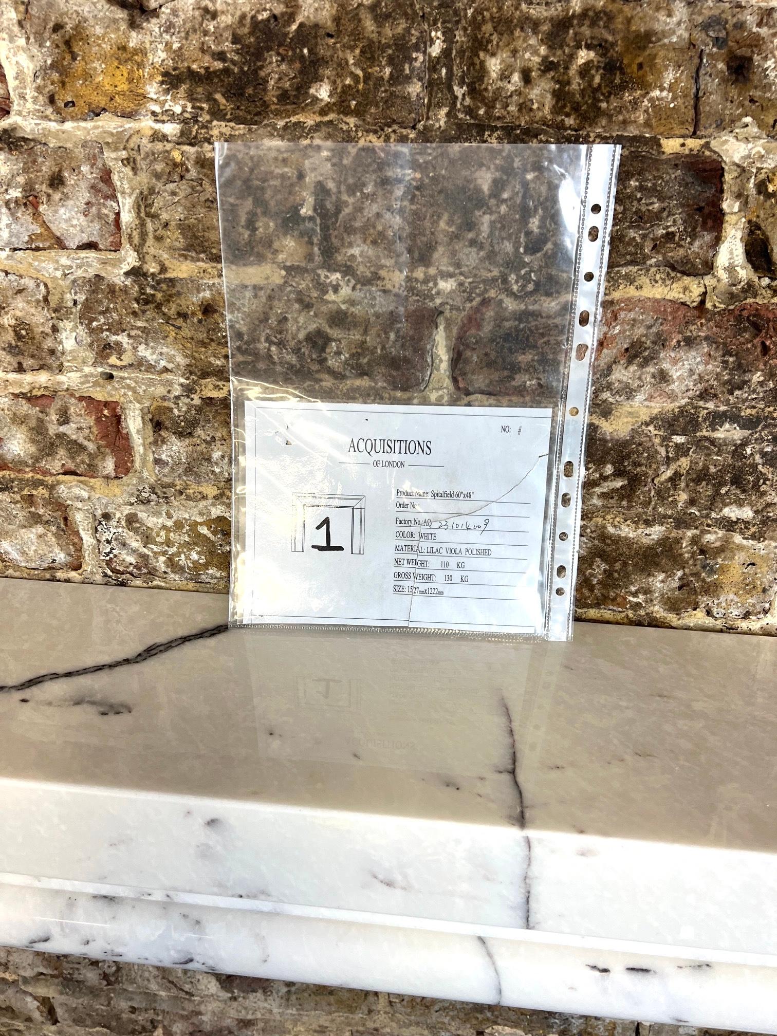 21st Century Breccia Marble Fireplace Surround 10