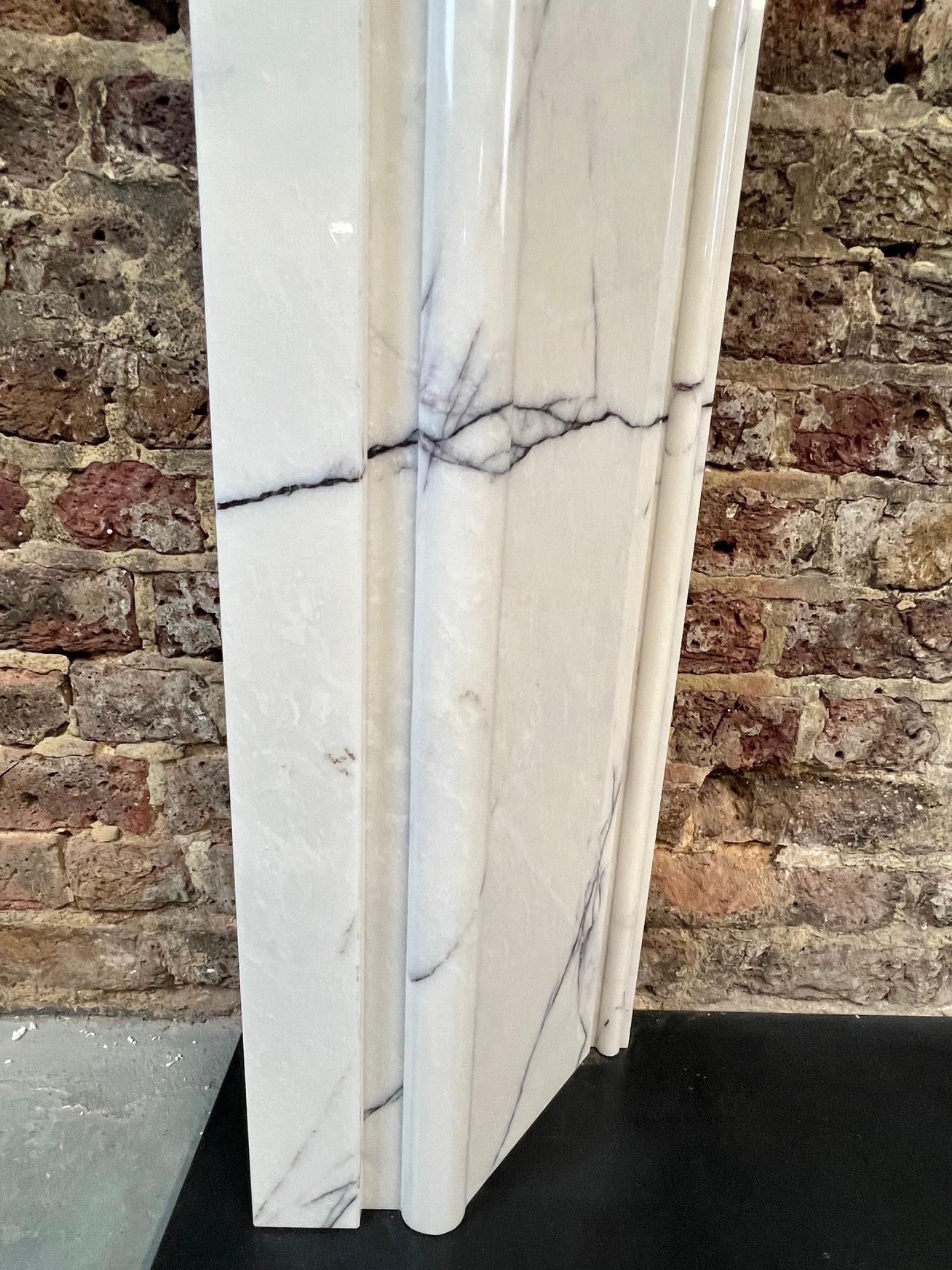 English 21st Century Breccia Marble Fireplace Surround
