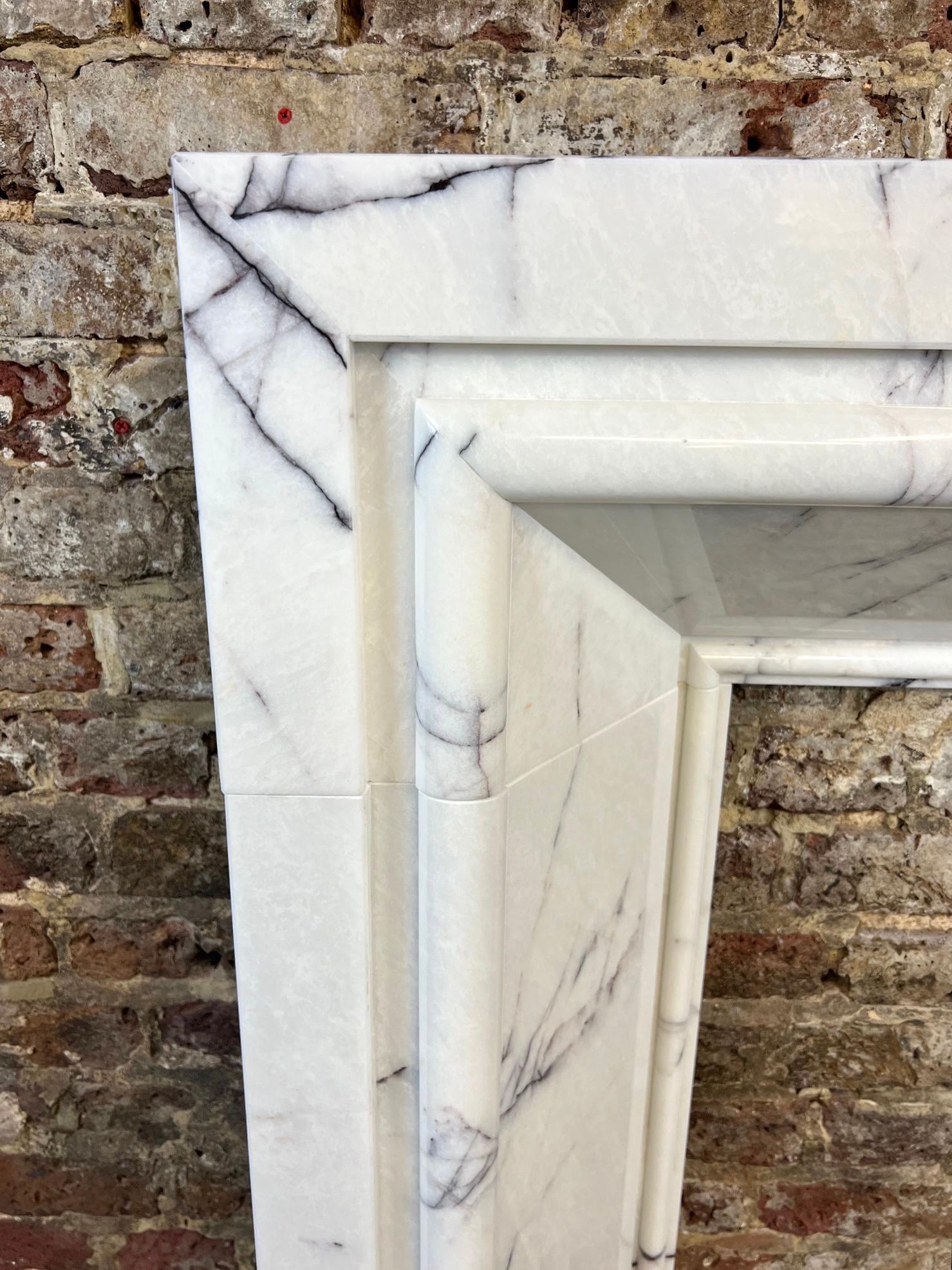 21st Century Breccia Marble Fireplace Surround In Excellent Condition In London, GB