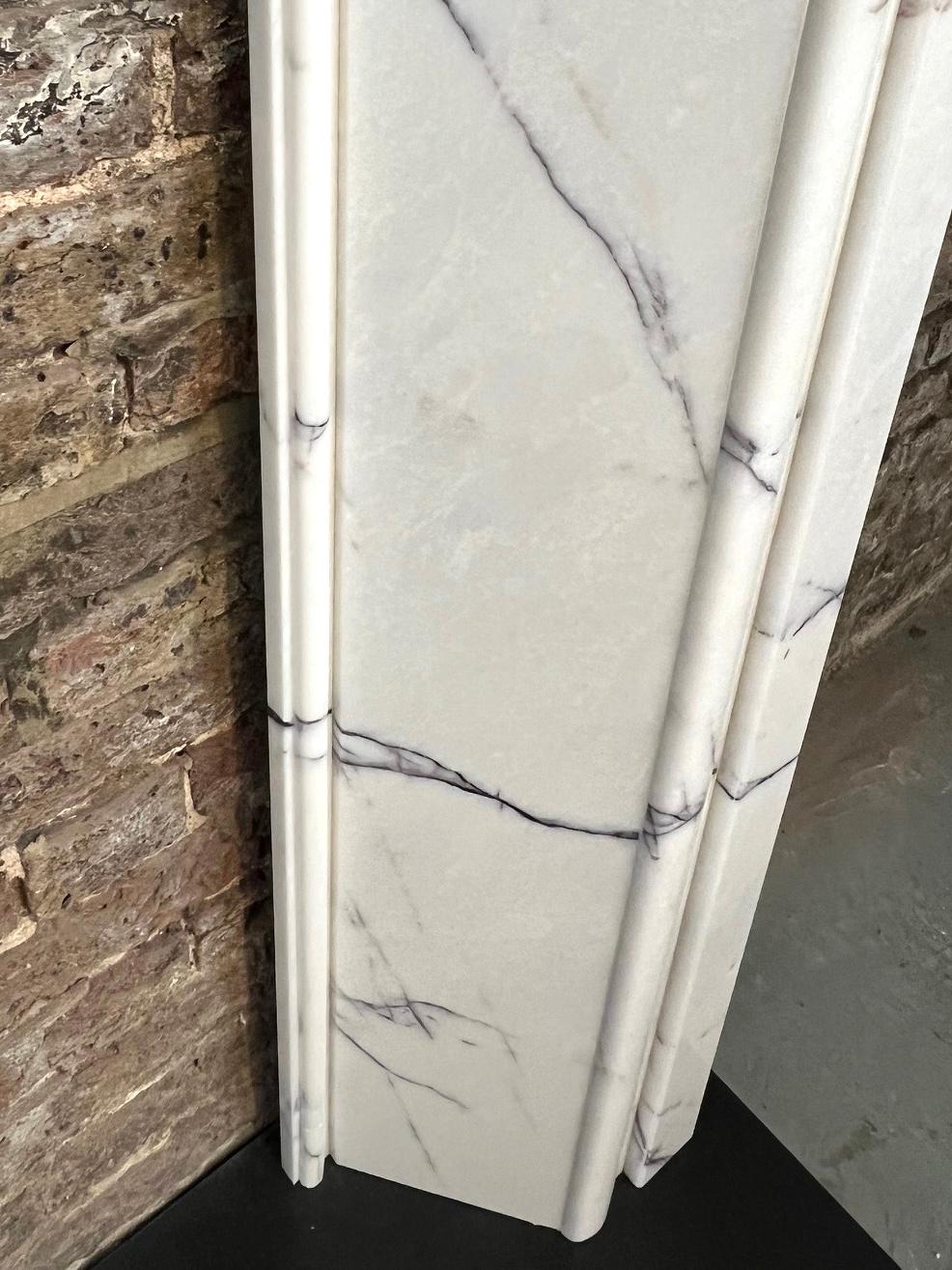 21st Century Breccia Marble Fireplace Surround In Excellent Condition In London, GB
