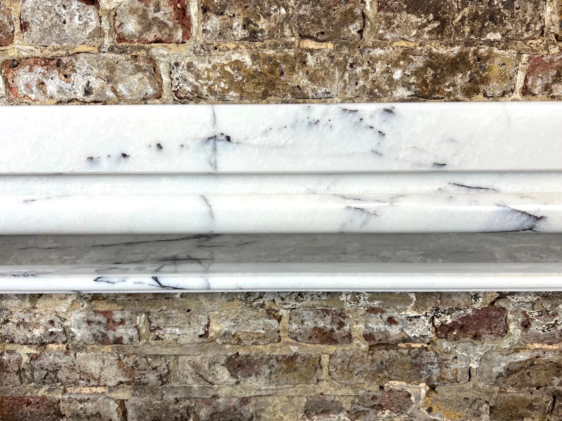 Contemporary 21st Century Breccia Marble Fireplace Surround