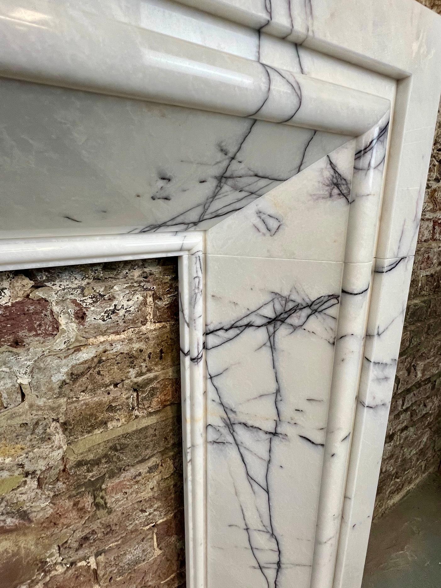 21st Century Breccia Marble Fireplace Surround 1