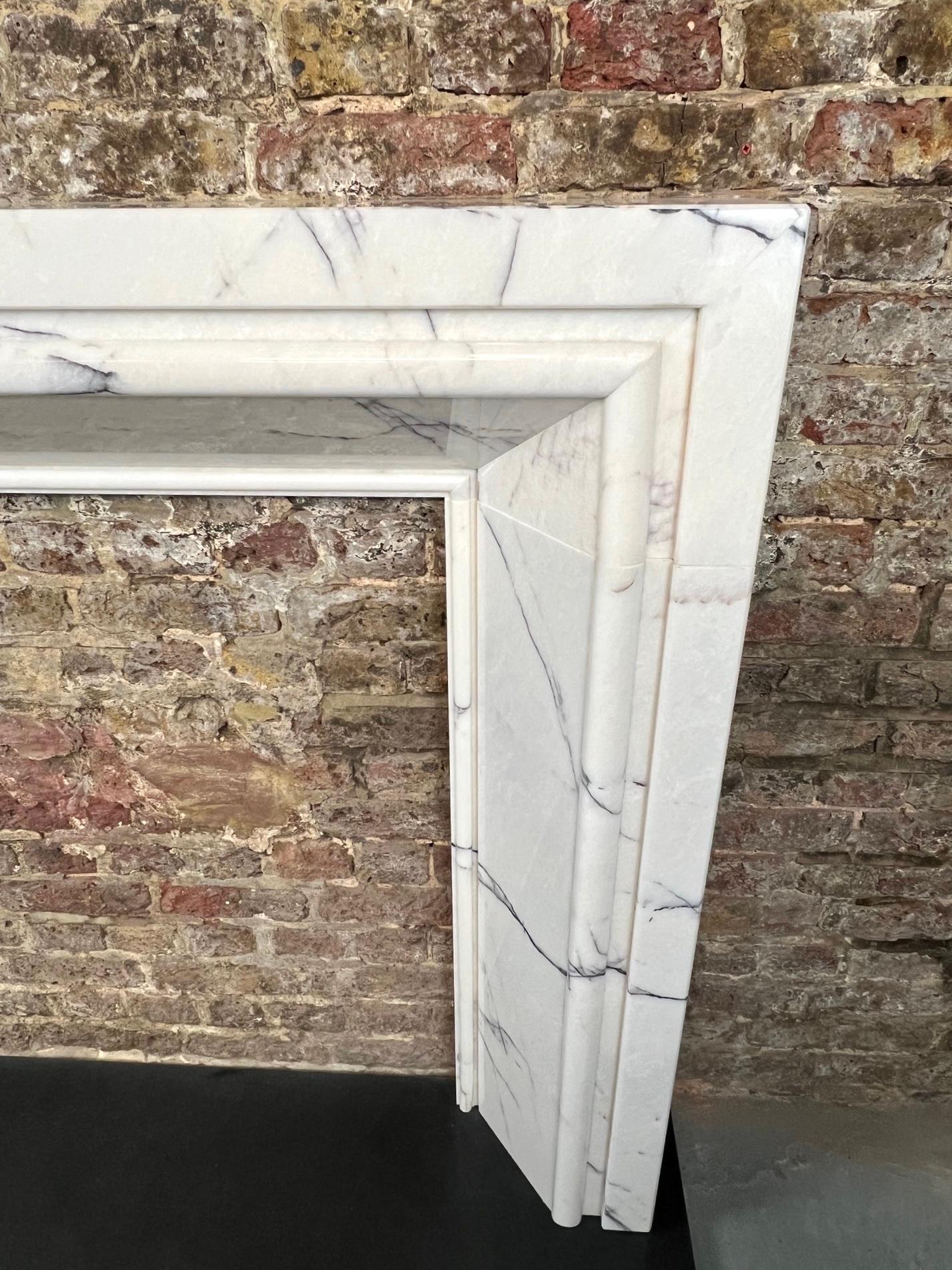 21st Century Breccia Marble Fireplace Surround 1