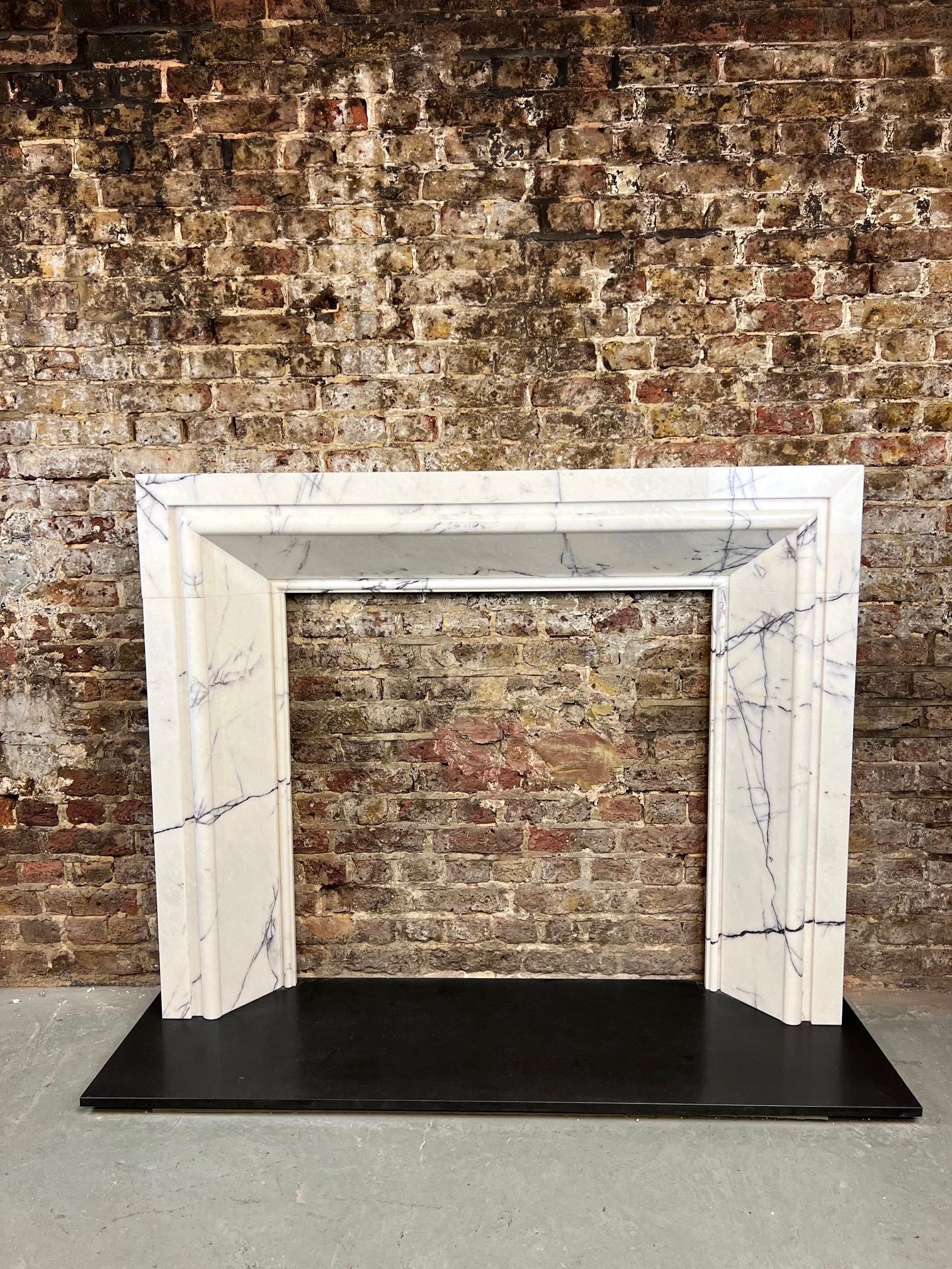 21st Century Breccia Marble Fireplace Surround 2